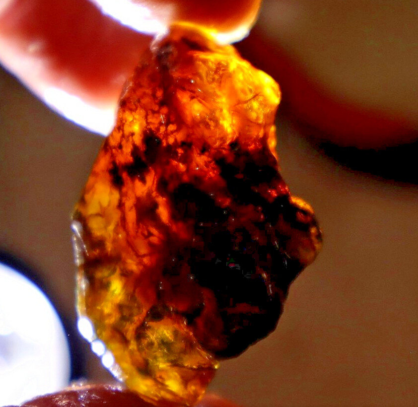 Exquisite Sky Blue Dominican Amber Rough Specimen Chunk 39mm 8.7g – photo 4