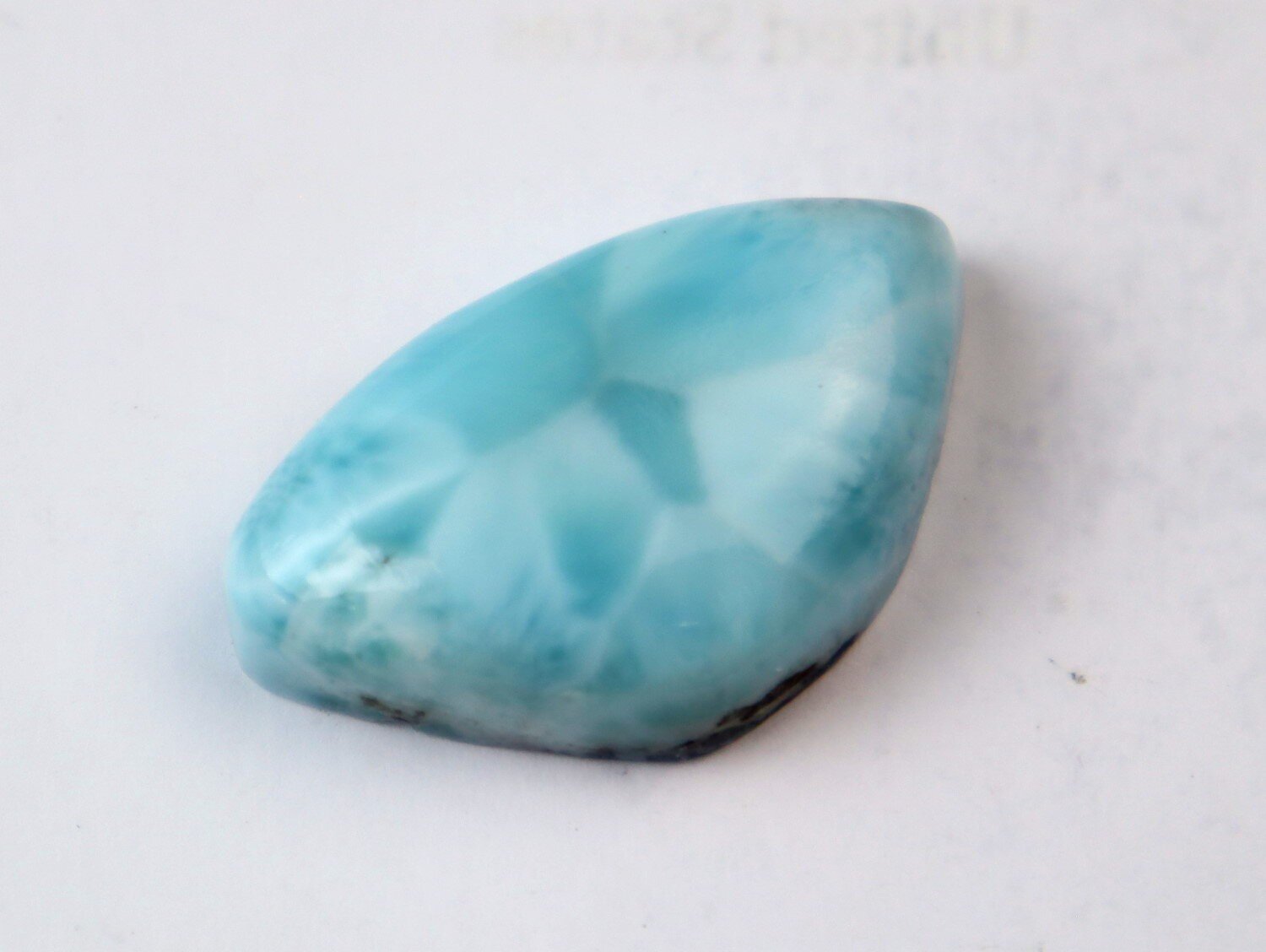 Exquisite Natural Sky Blue Larimar boat shape Cabochon 32mm – photo 4