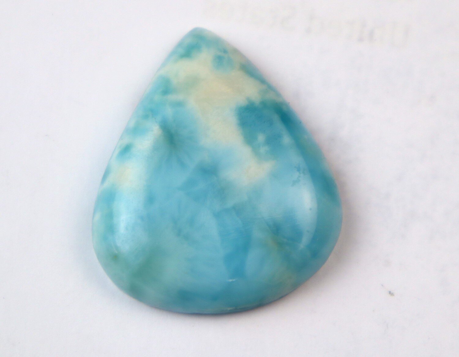 Exquisite Natural Sky Blue Larimar Cabochon 30mm – photo 5