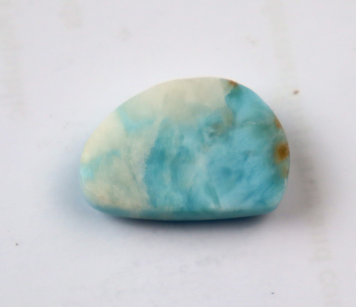 Beautiful Natural Sky Blue Larimar Half Moon Cabochon 26mm – photo 5
