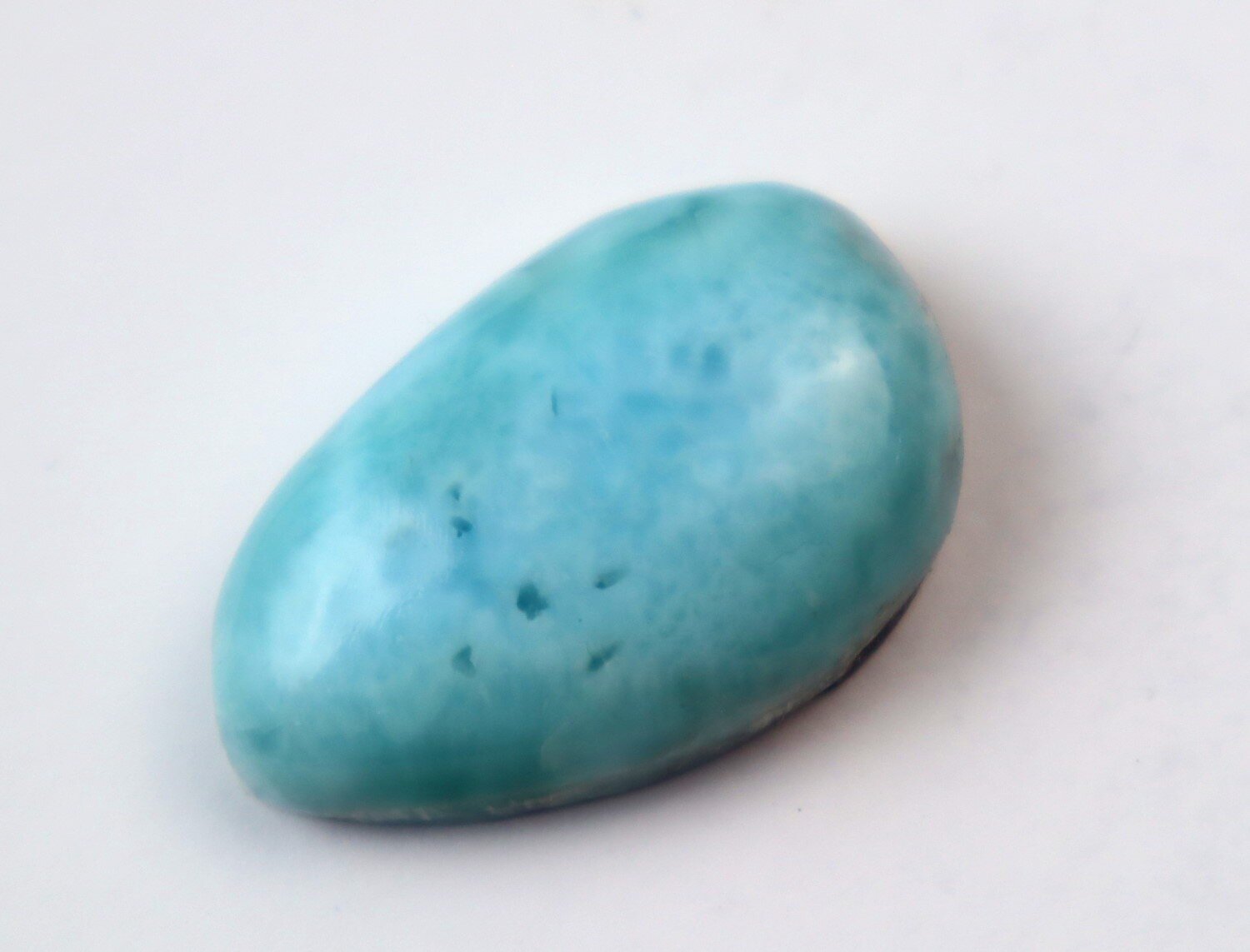 Charming Design Natural Sky Blue Larimar Cabochon 30mm – photo 3