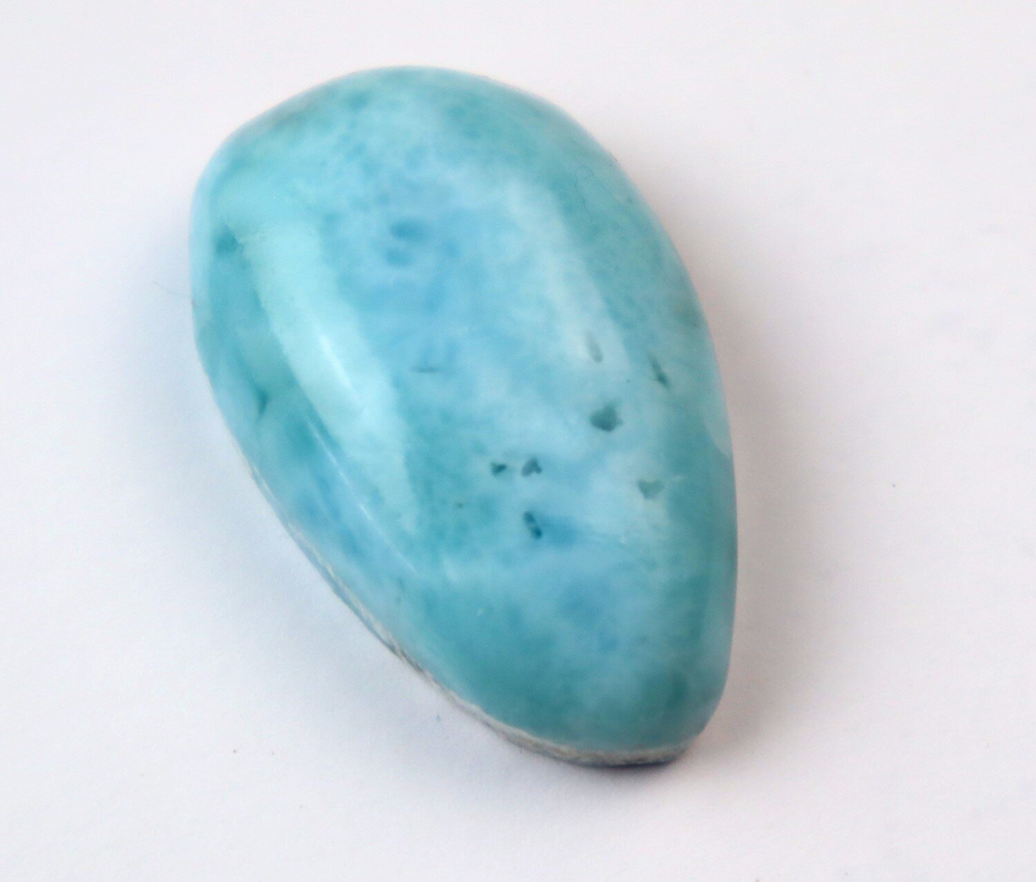 Charming Design Natural Sky Blue Larimar Cabochon 30mm – photo 6