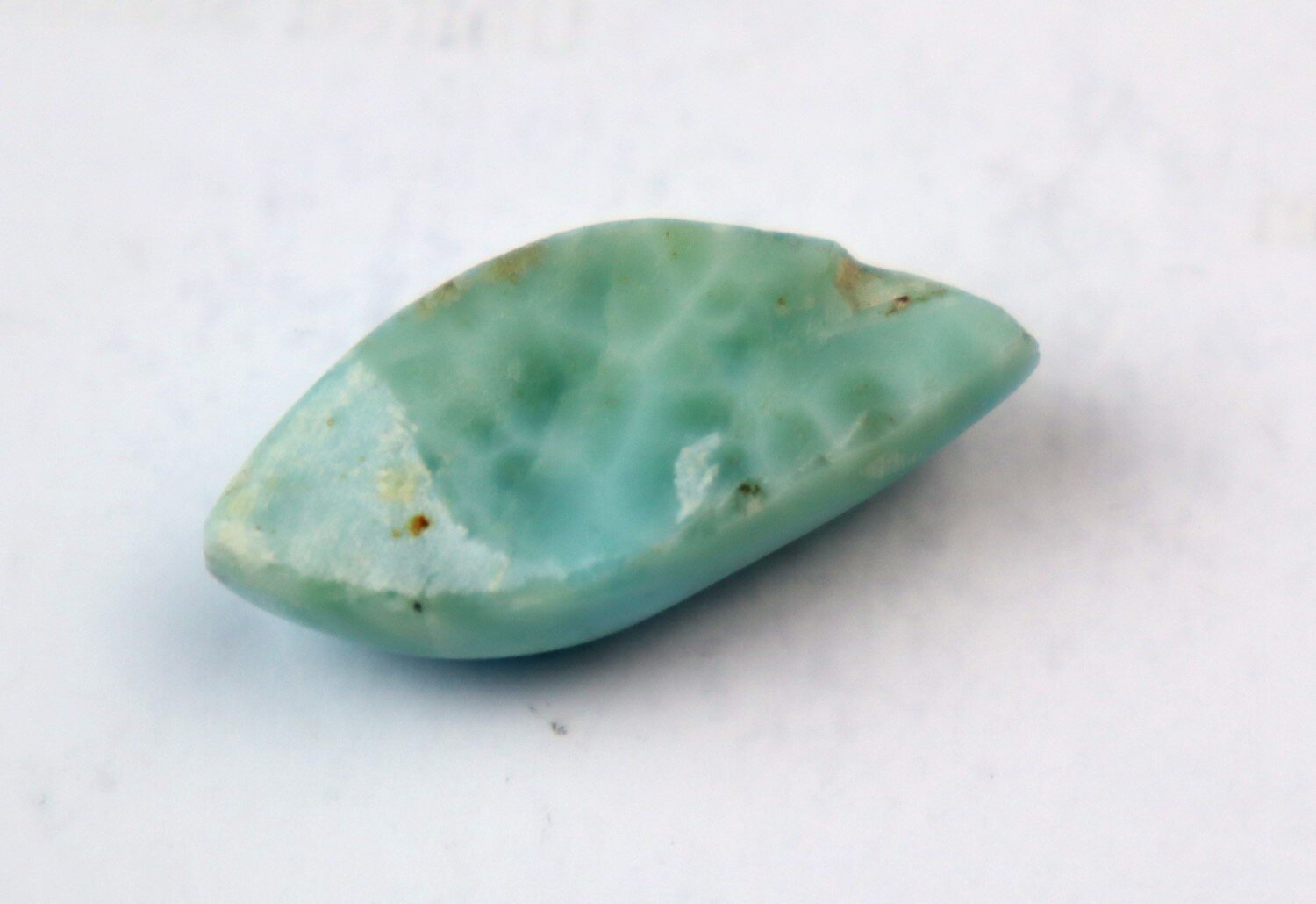 Excellent Natural Deep Blue Larimar Marquise Cabochon 29mm – photo 4