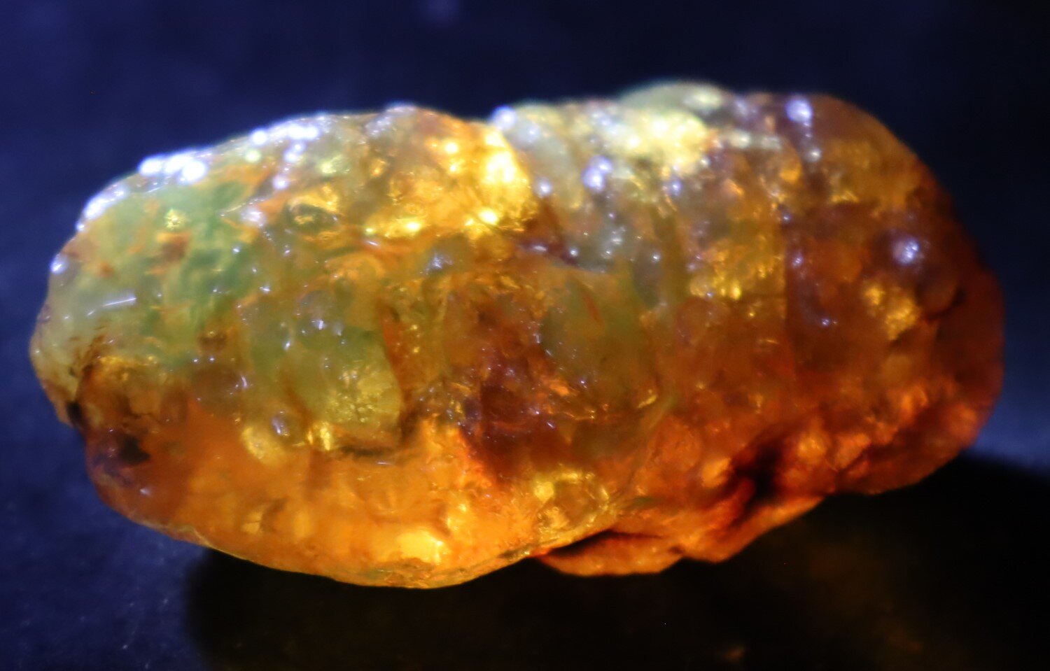 Impressive Natural Dominican Crystal Clear Yellow Green Amber Rough Specimen 54mm – photo 5