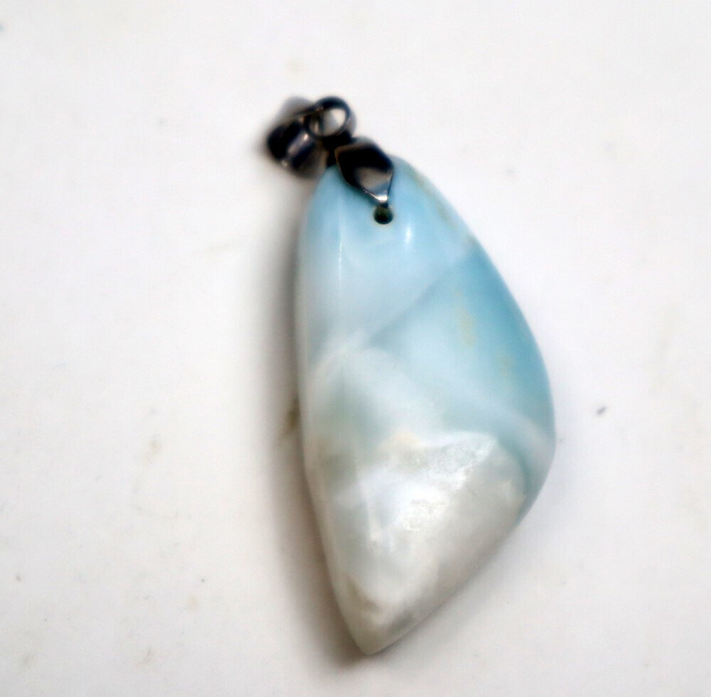 Lovely Genuine Natural Sky Blue Larimar Pendant 44mm – photo 4