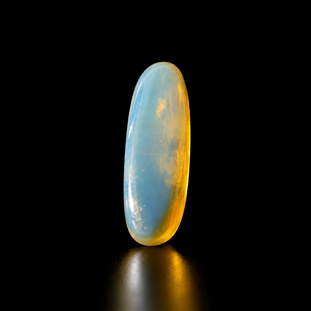 Polished Statement Blue Amber Polished Stone 17mm – photo 4