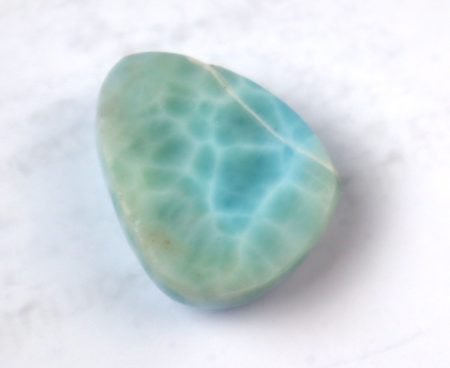 Charming Design Natural Sky Blue Larimar Cabochon 26mm – photo 9