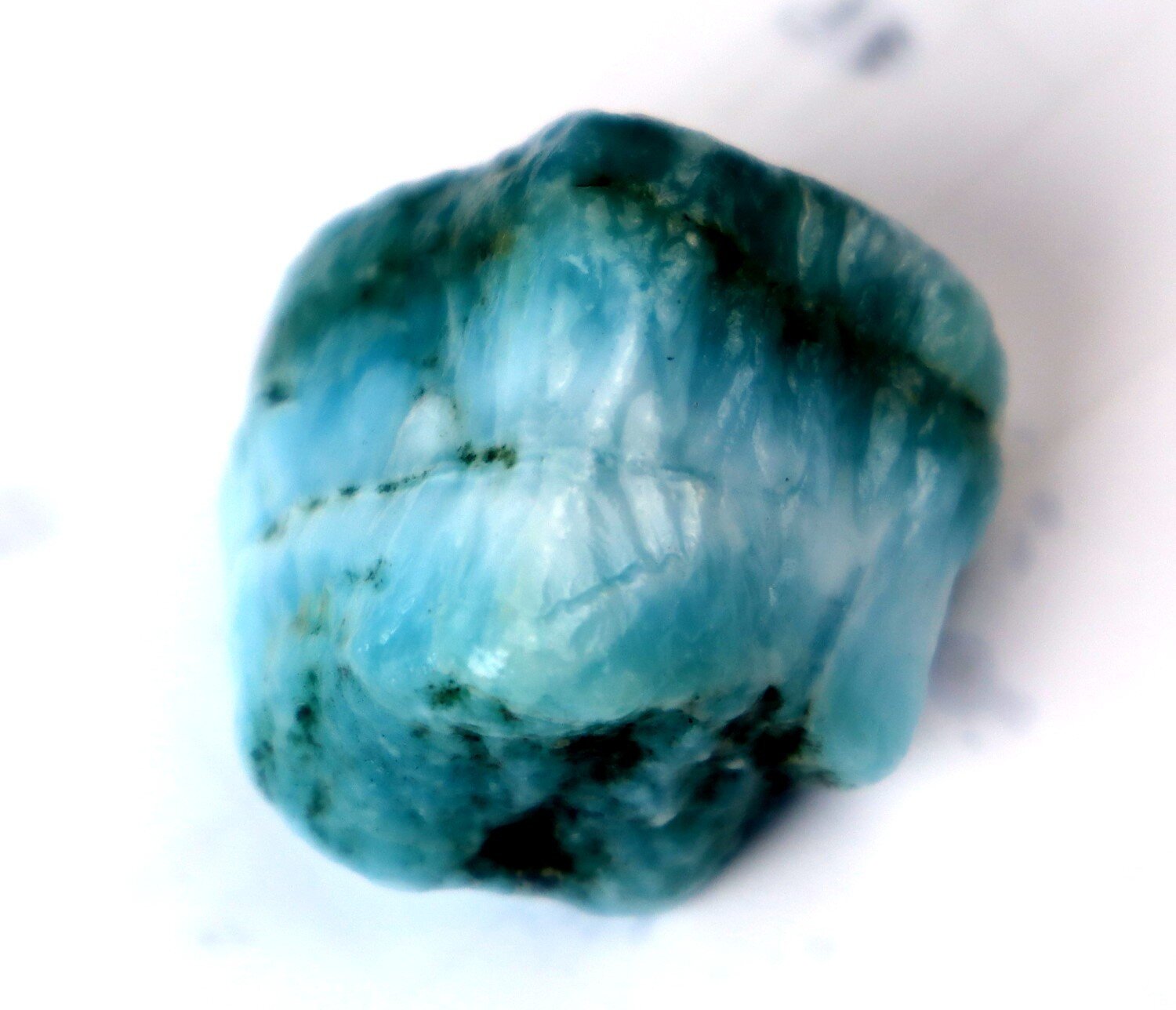 Excellent Natural Dominican Sky Blue Larimar Rough Specimen 30mm 25.5g – photo 5