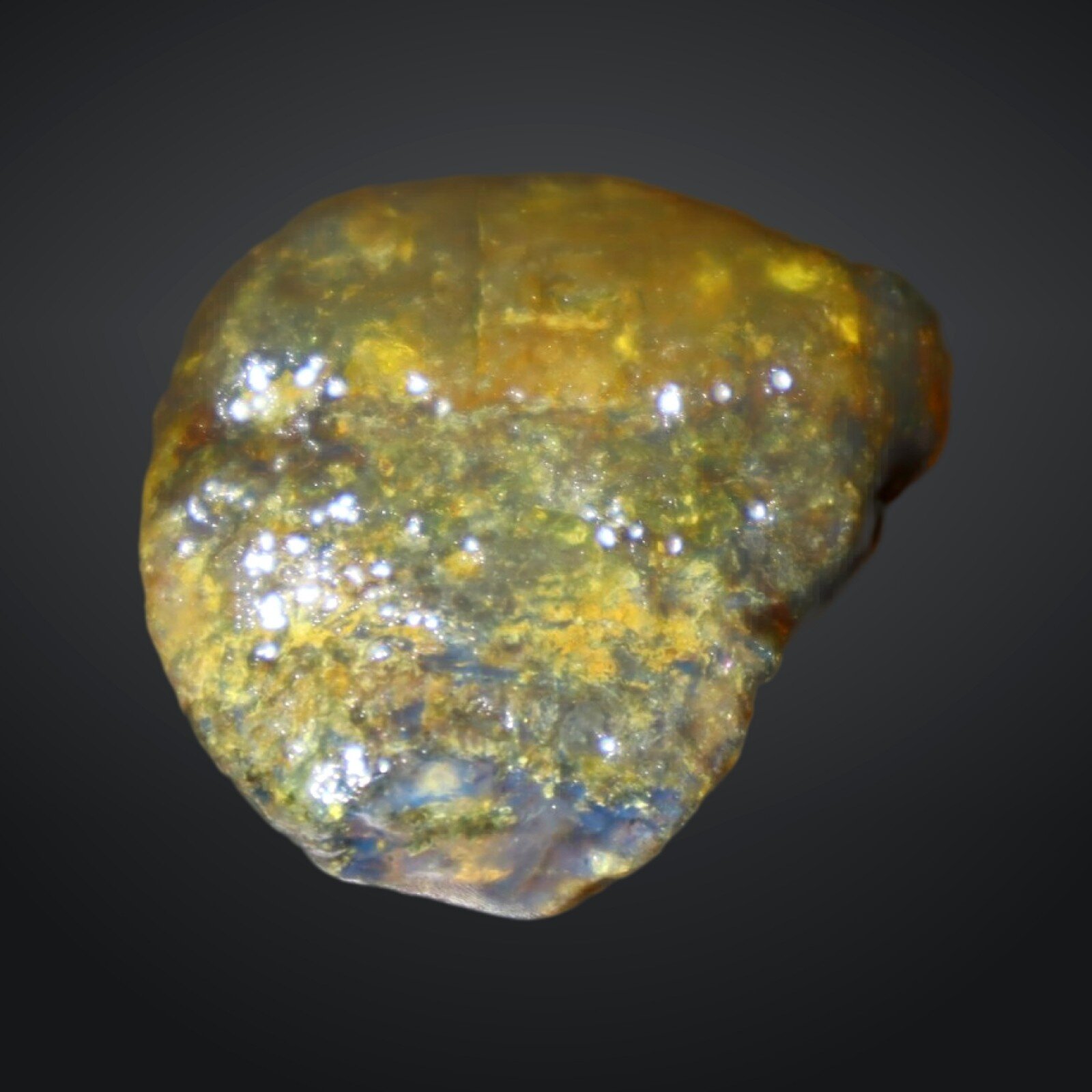 Interested Yellow Blue Dominican Amber Rough Specimen Chunk 37mm 10.6g – photo 8