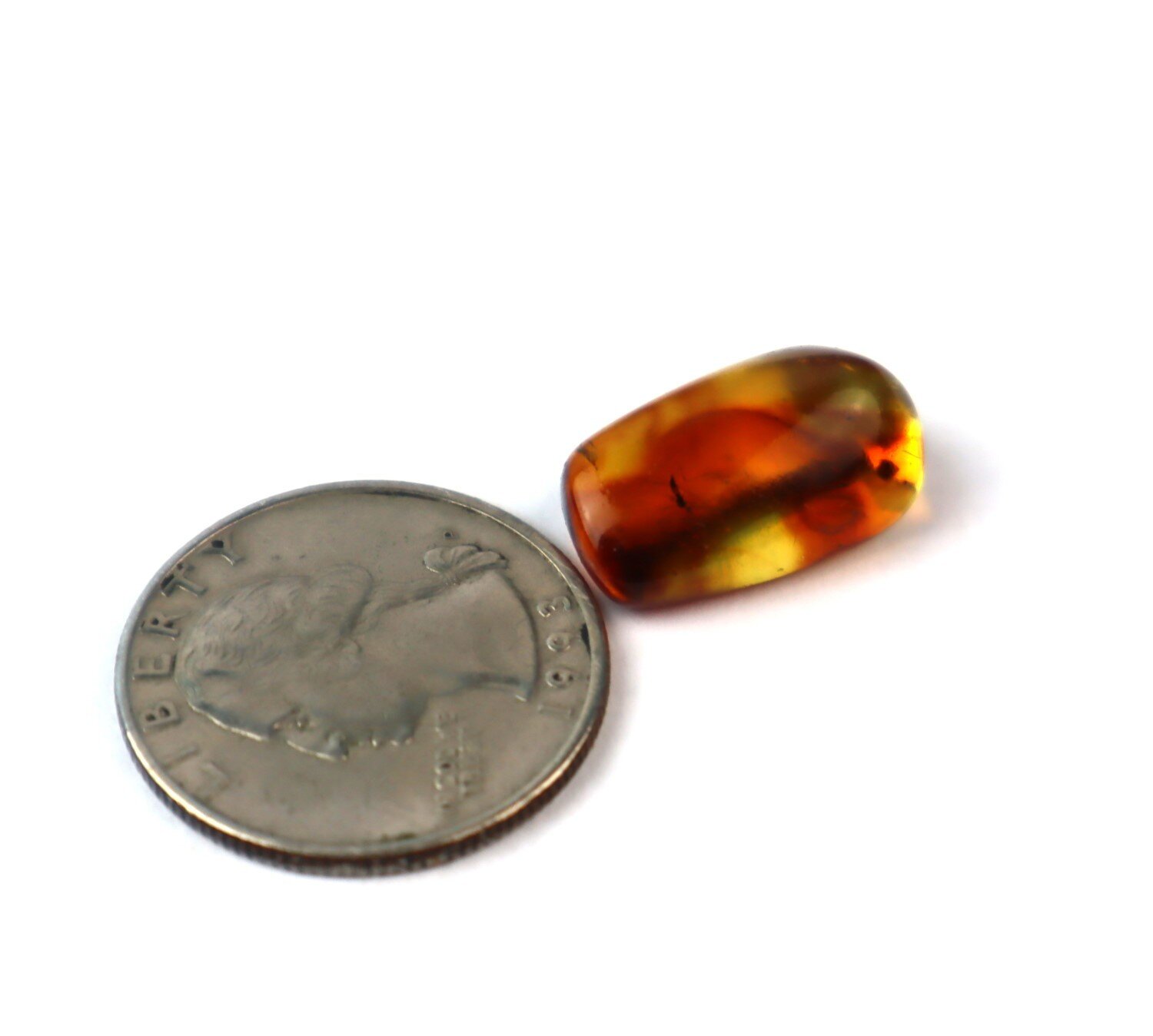 Biggest 5.3 grams Natural Dominican Amber Polished Stone 30mm – photo 4