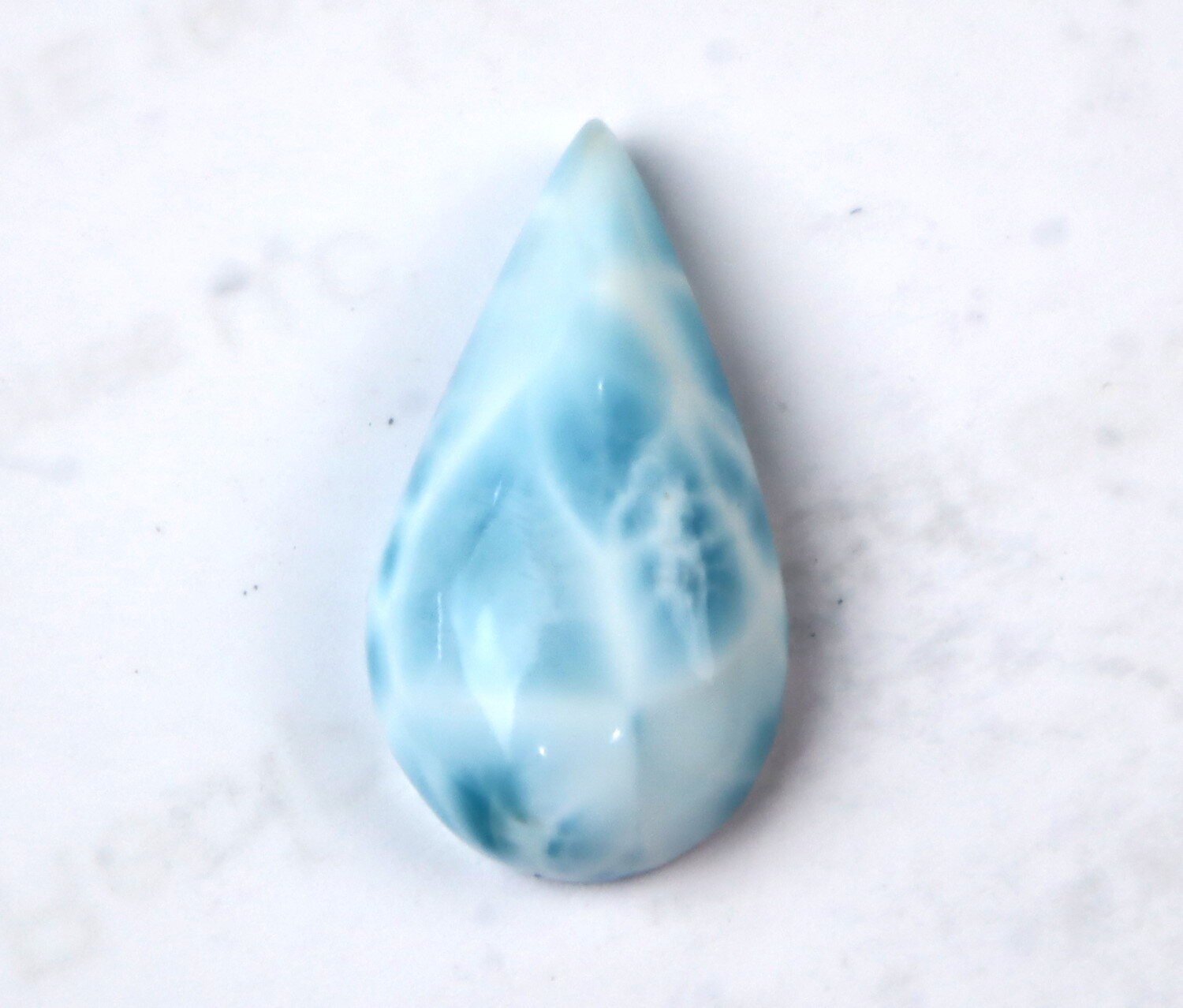 Excellent Natural Sky Blue Larimar Cabochon 25mm – photo 7