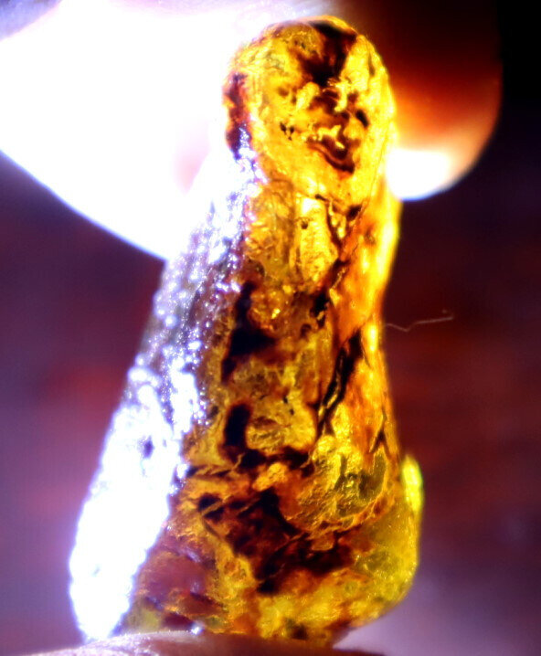 Excellent Natural Dominican Crystal Clear Volcanic Blue Amber Rough Specimen 10g – photo 11