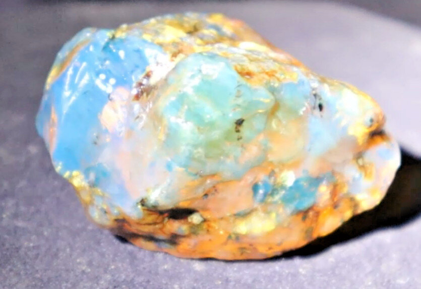 Impressive Natural Dominican Clear Green Blue Amber Rough Specimen 48mm 31g – photo 7