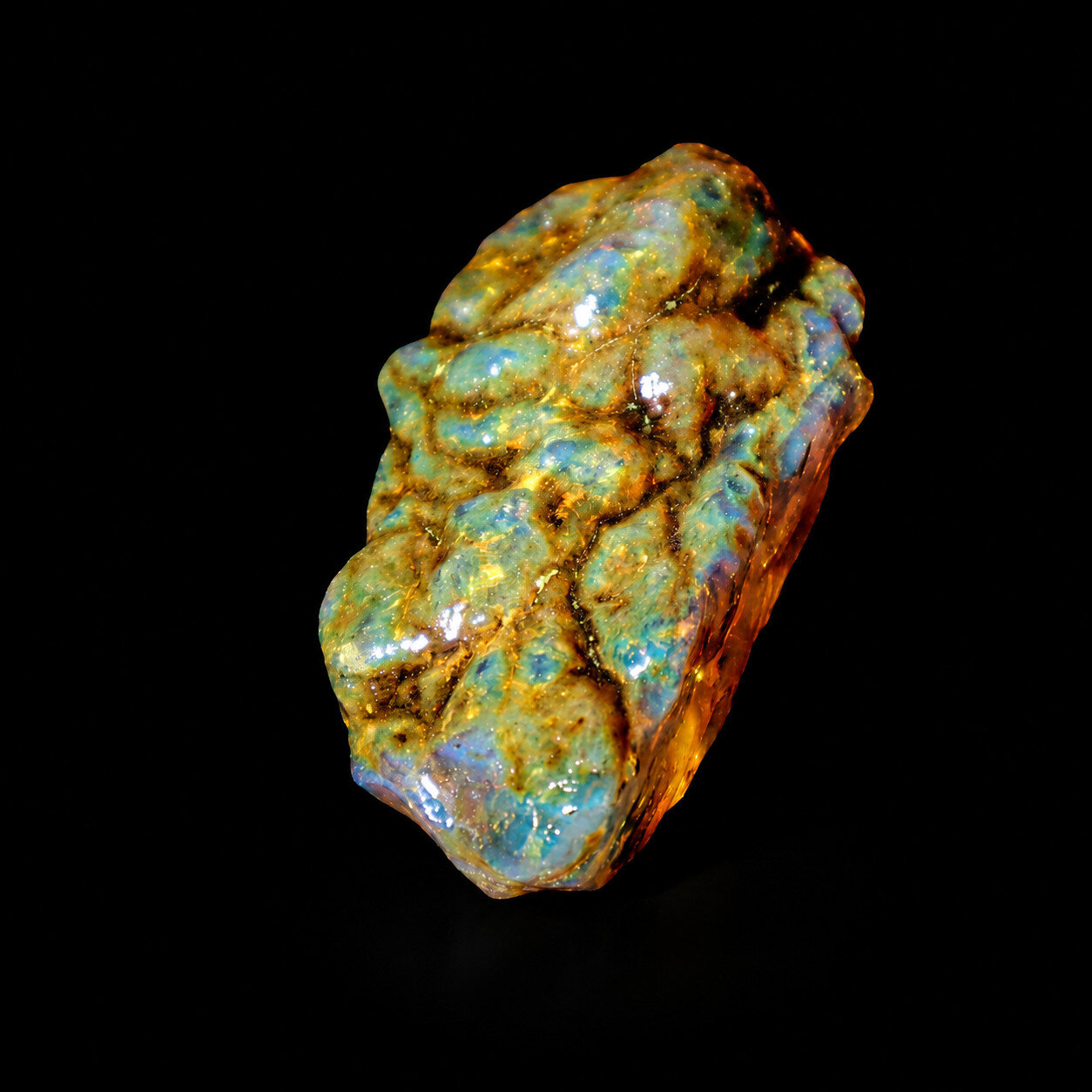 Exquisite Genuine Green Blue Dominican Amber Rough Specimen Chunk 72mm 28.2g – photo 11