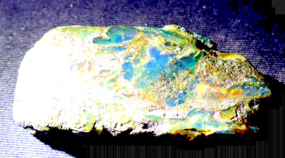 Beautiful Natural Translucent Green Blue Amber Slab Slice Specimen 64mm 25g – photo 3