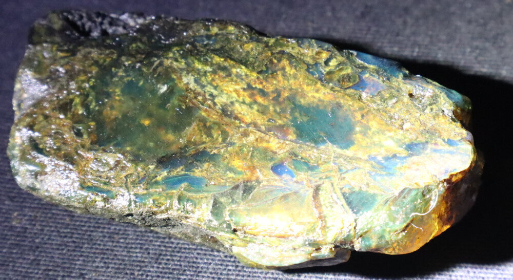Beautiful Natural Translucent Green Blue Amber Slab Slice Specimen 64mm 25g – photo 8