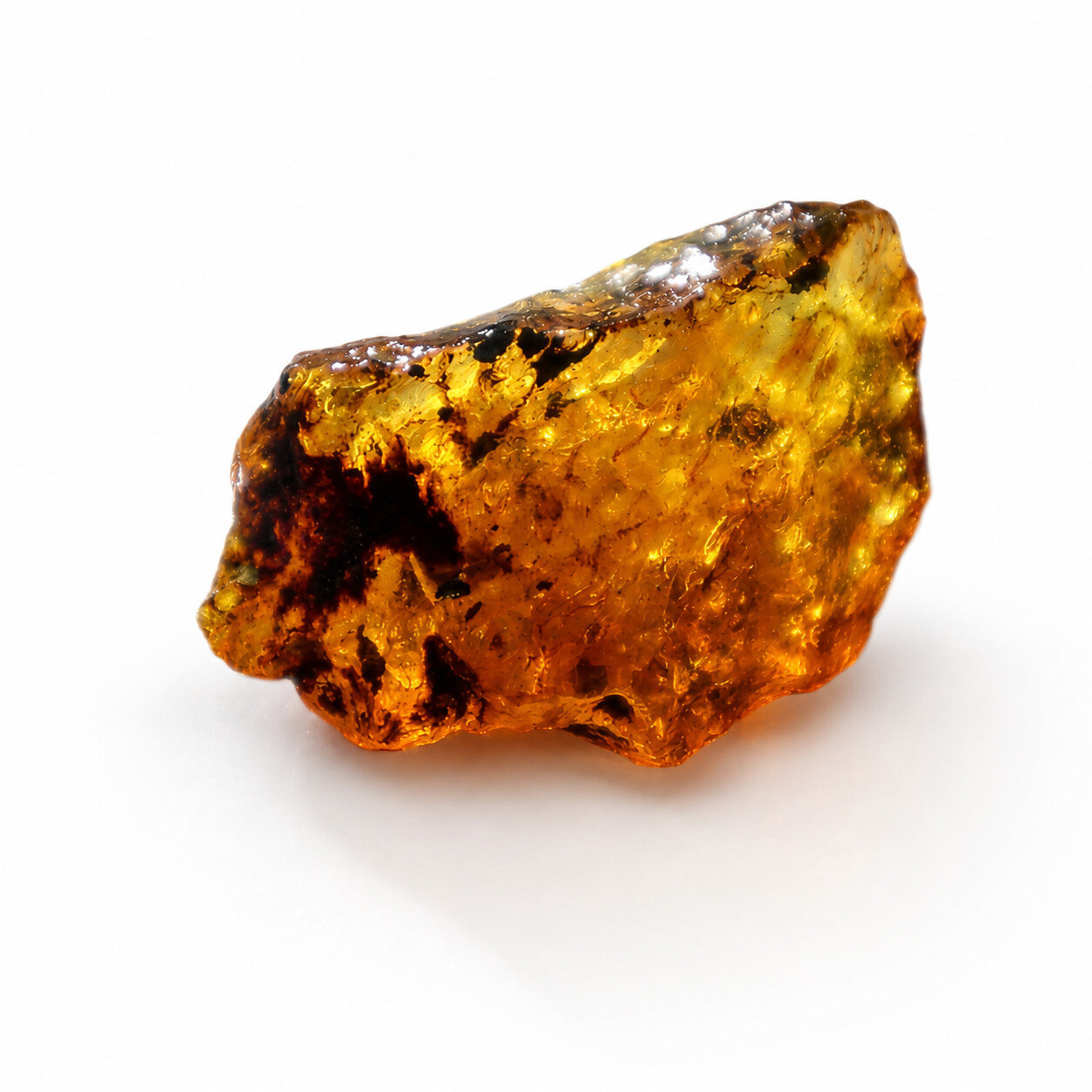 Elegant Fine Orange Blue Dominican Amber Rough Specimen Chunk 38mm 10.9g – photo 8