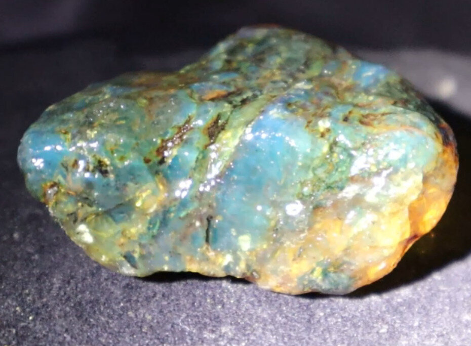 Beautiful Natural Dominican Clear Green Blue Amber Rough Specimen 53mm 31g – photo 12