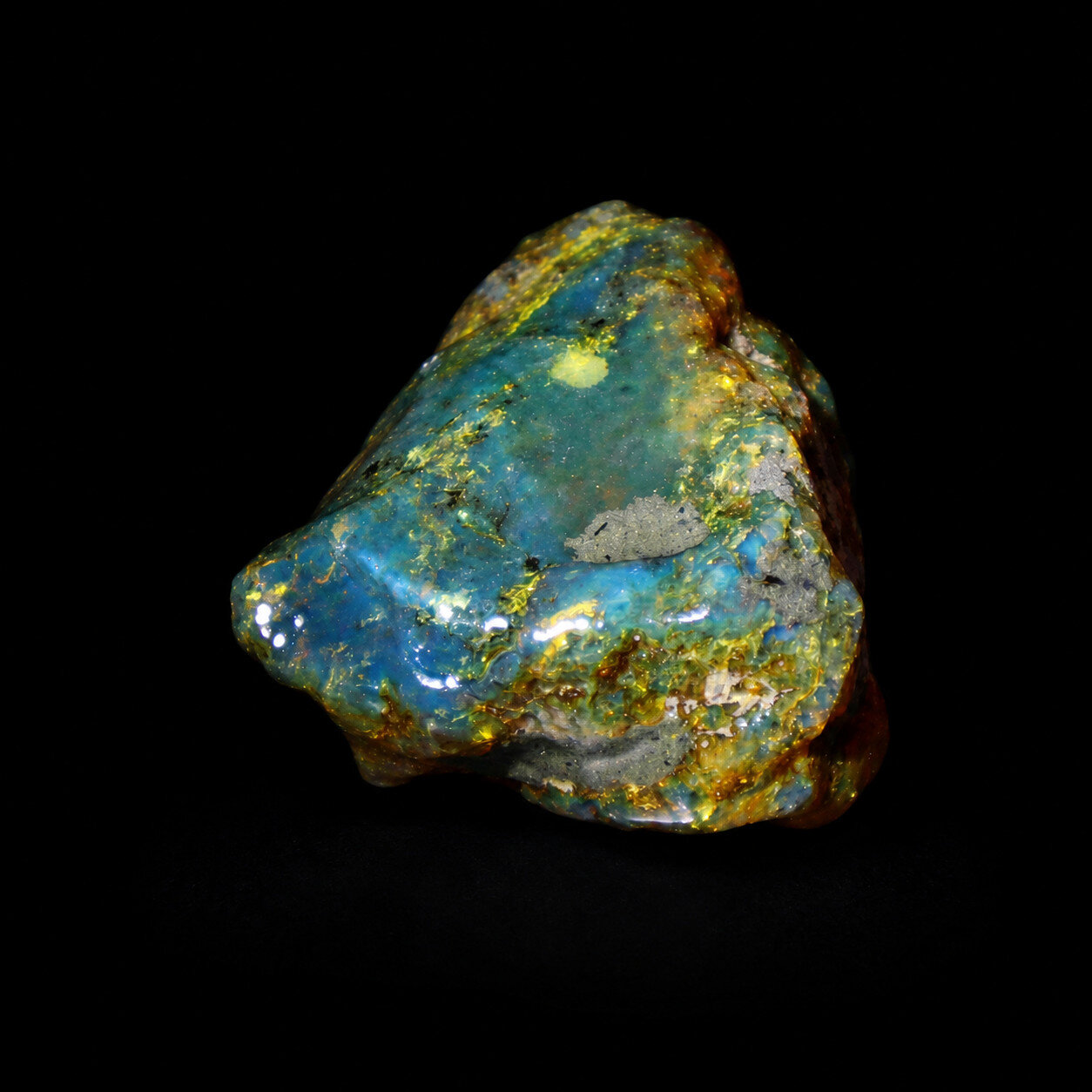 Polished Statement Green Blue Dominican Amber Rough Specimen Chunk 60mm 42g – photo 13