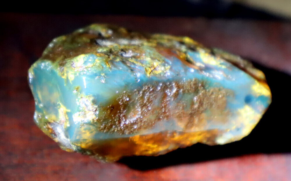 Finest Natural Dominican Crystal Clear Light Blue Amber Rough Specimen 68mm 41g – photo 9