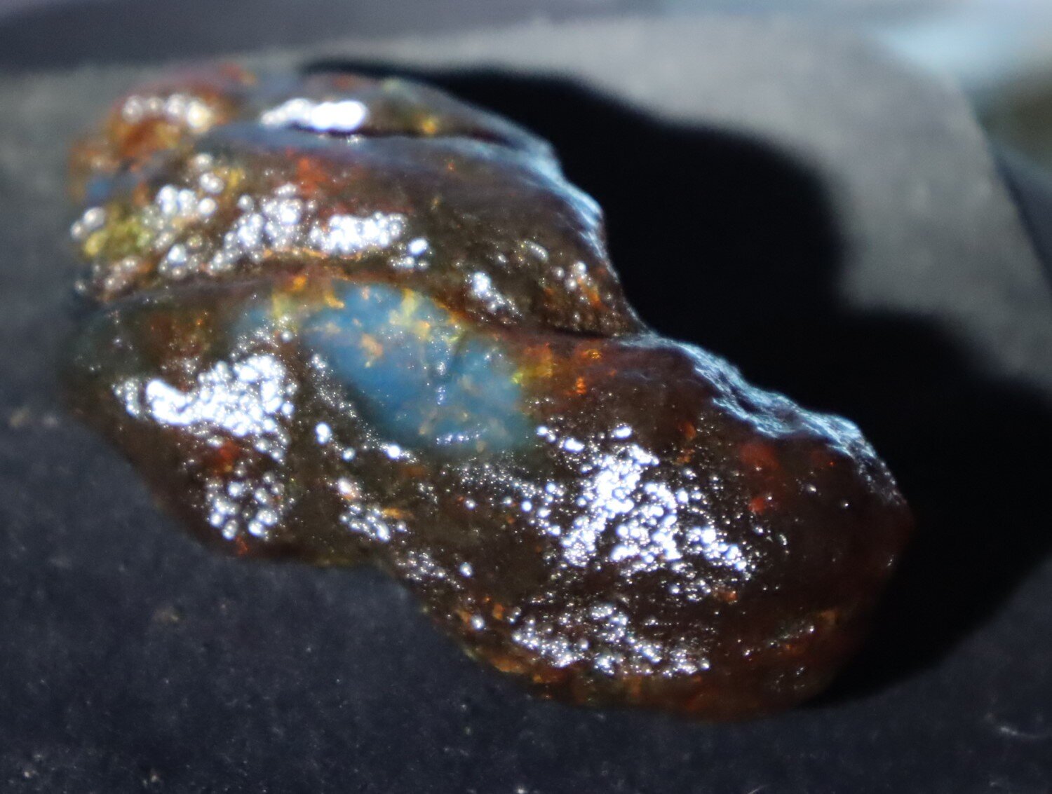 Exquisite Natural Dominican Clear Volcanic Blue Amber Rough Specimen 70mm 30g – photo 8