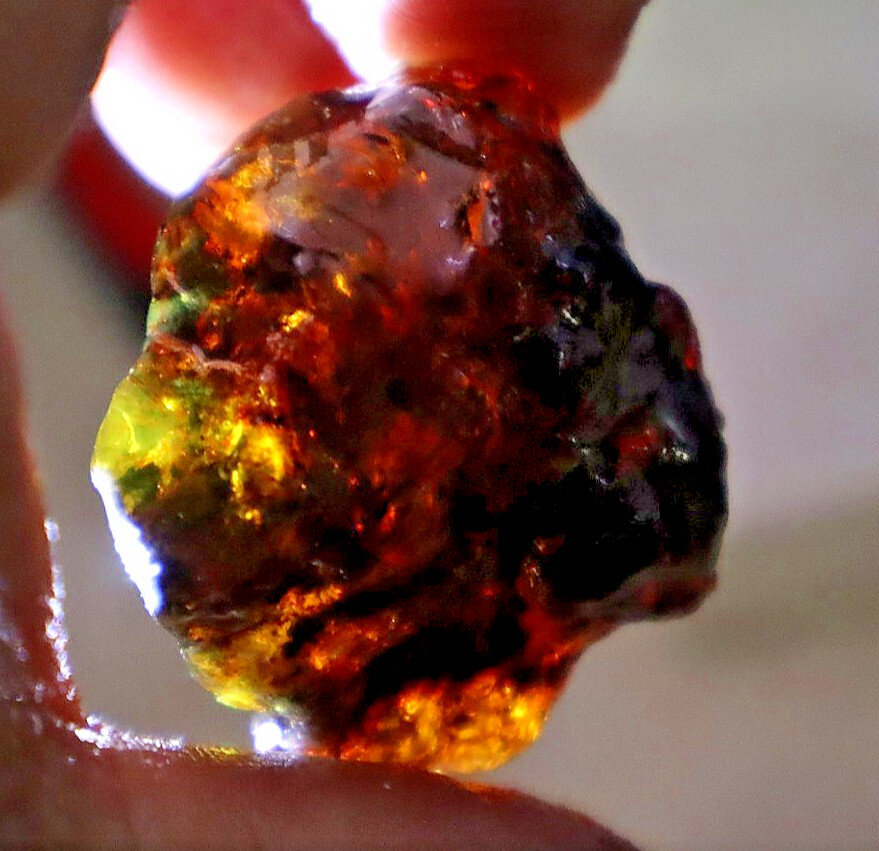 Genuine Sky Blue Dominican Amber Rough Specimen Chunk 35mm 17.3g – photo 8