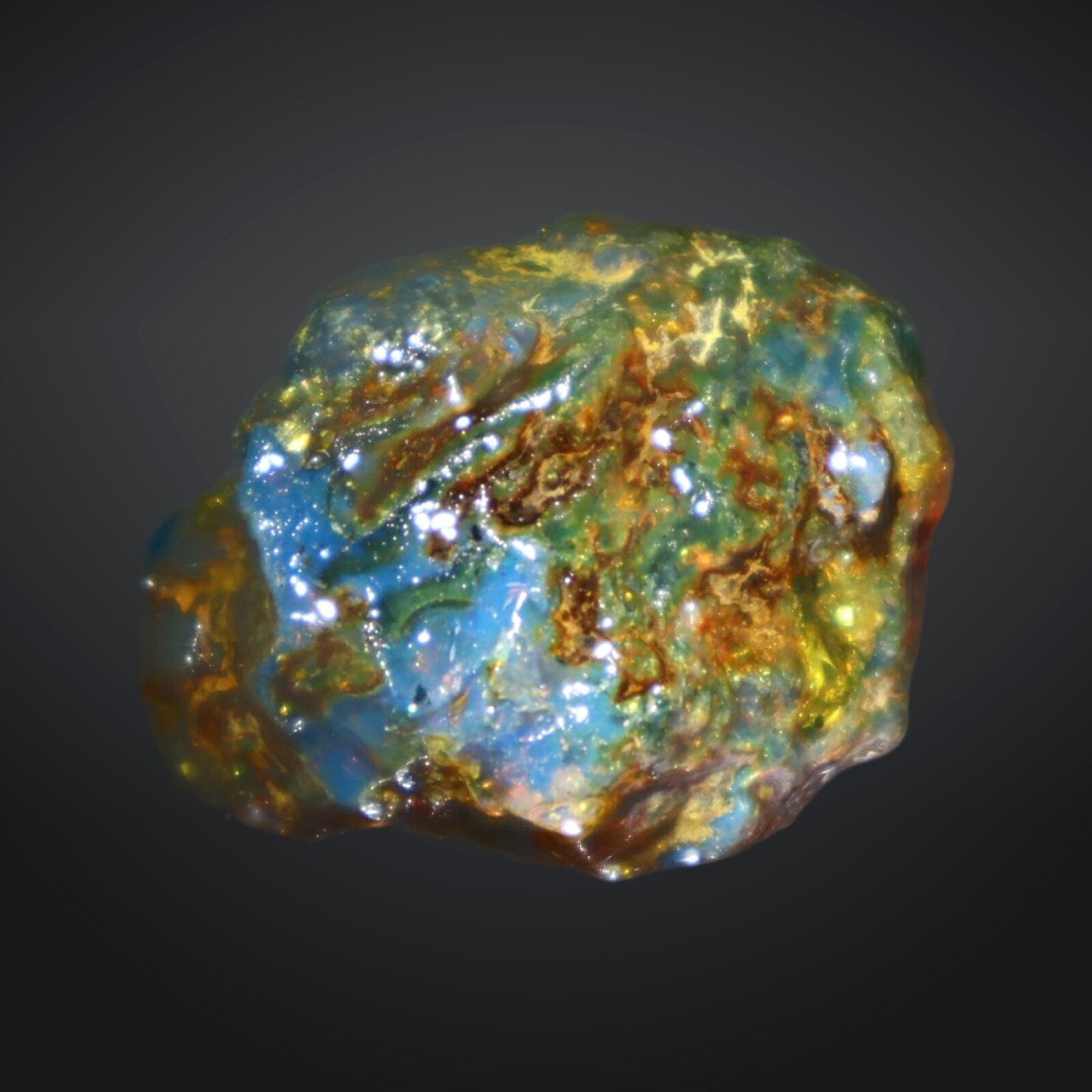 Genuine Sky Blue Dominican Amber Rough Specimen Chunk 35mm 17.3g – photo 6