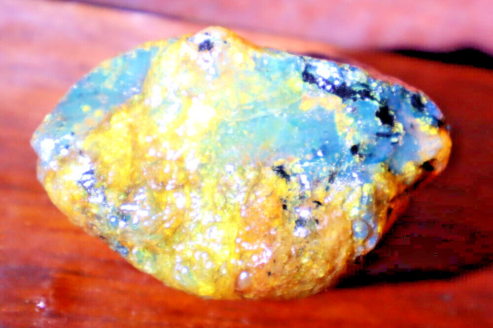 Beautiful Natural Dominican Translucent Sky Blue Amber Rough Specimen 51mm 28.5g – photo 3