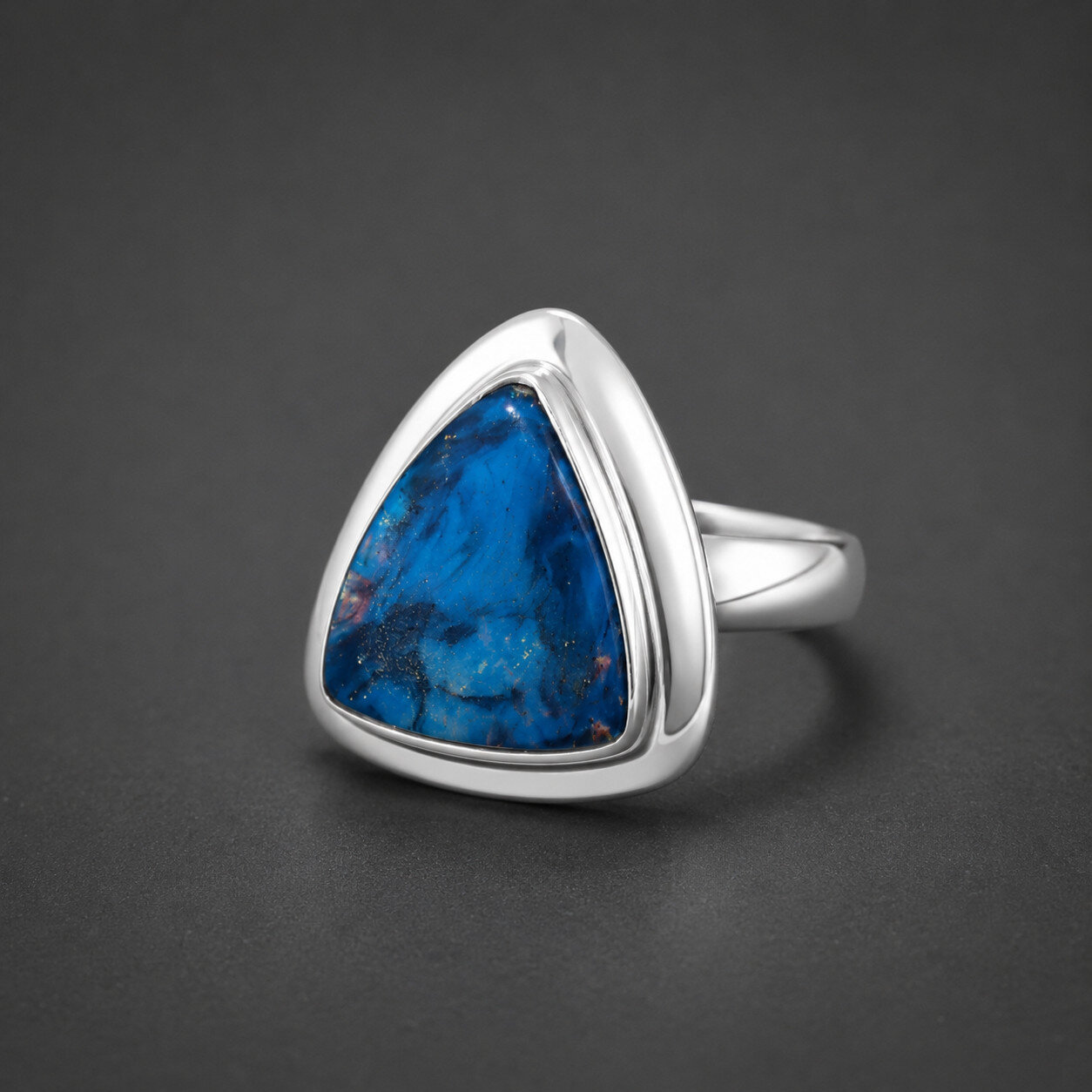 Genuine Authentic Blue Amber solid 925 Sterling Silver Ring US#12.75 mens unisex – photo 5