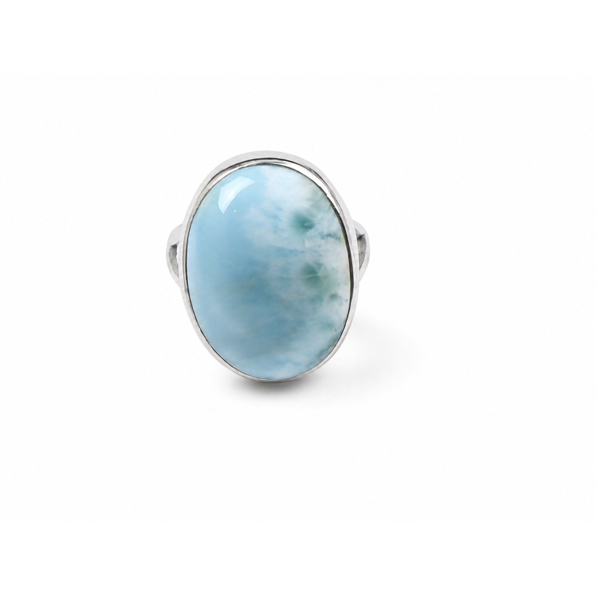 Studio Made Sky Blue Larimar 925 Sterling Silver Ring #7.5 – photo 4