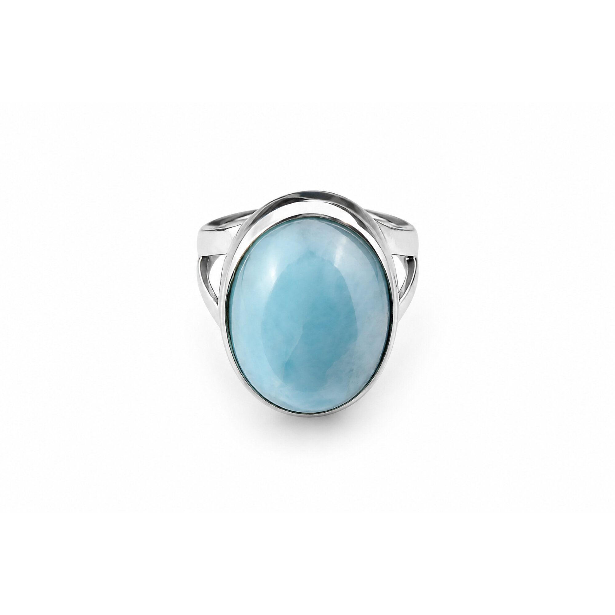 Artisan Made Sky Blue Larimar 925 Sterling Silver Ring #5.5 – photo 2