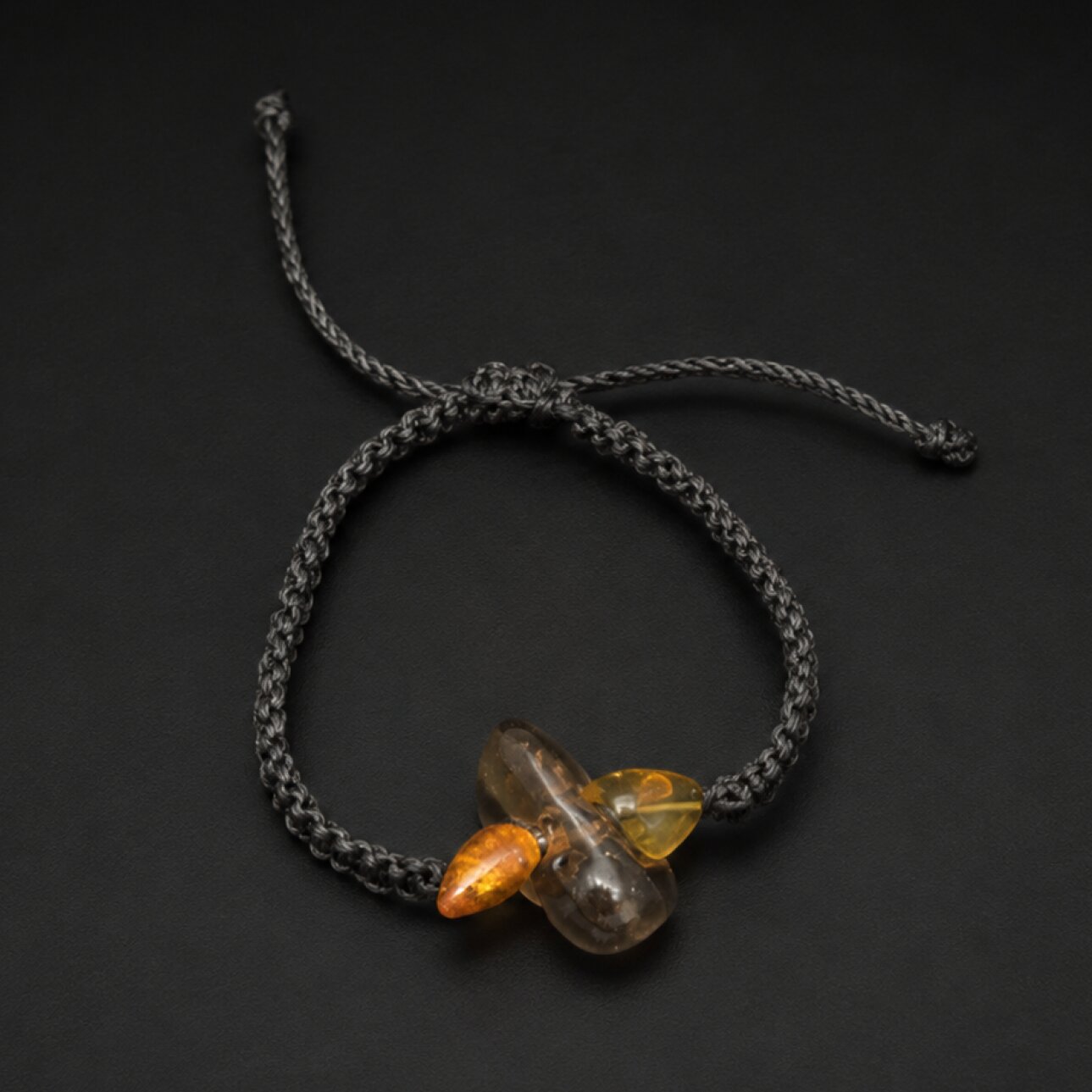 Artisan Translucent Dark Green Dominican Amber Bracelet 24mm
