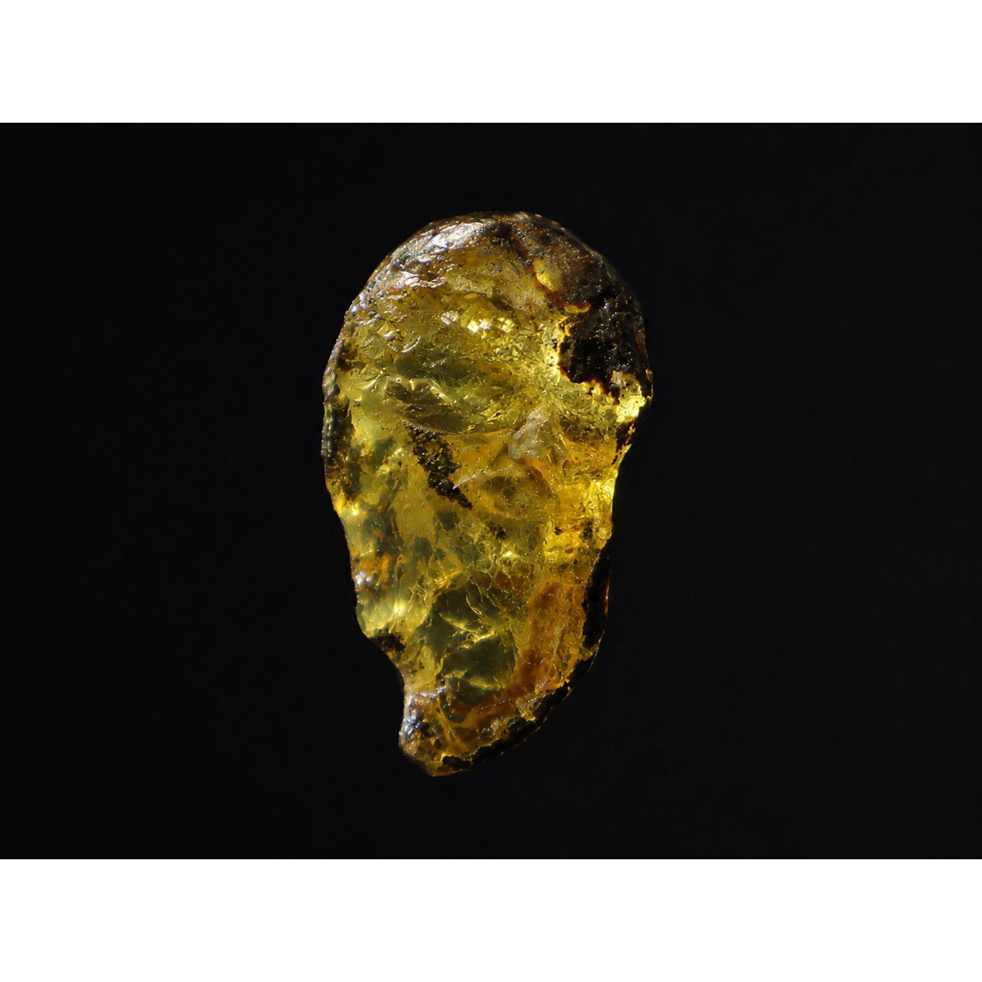 Clear deep blue Natural Dominican Amber rough Specimen 34 mm – photo 7