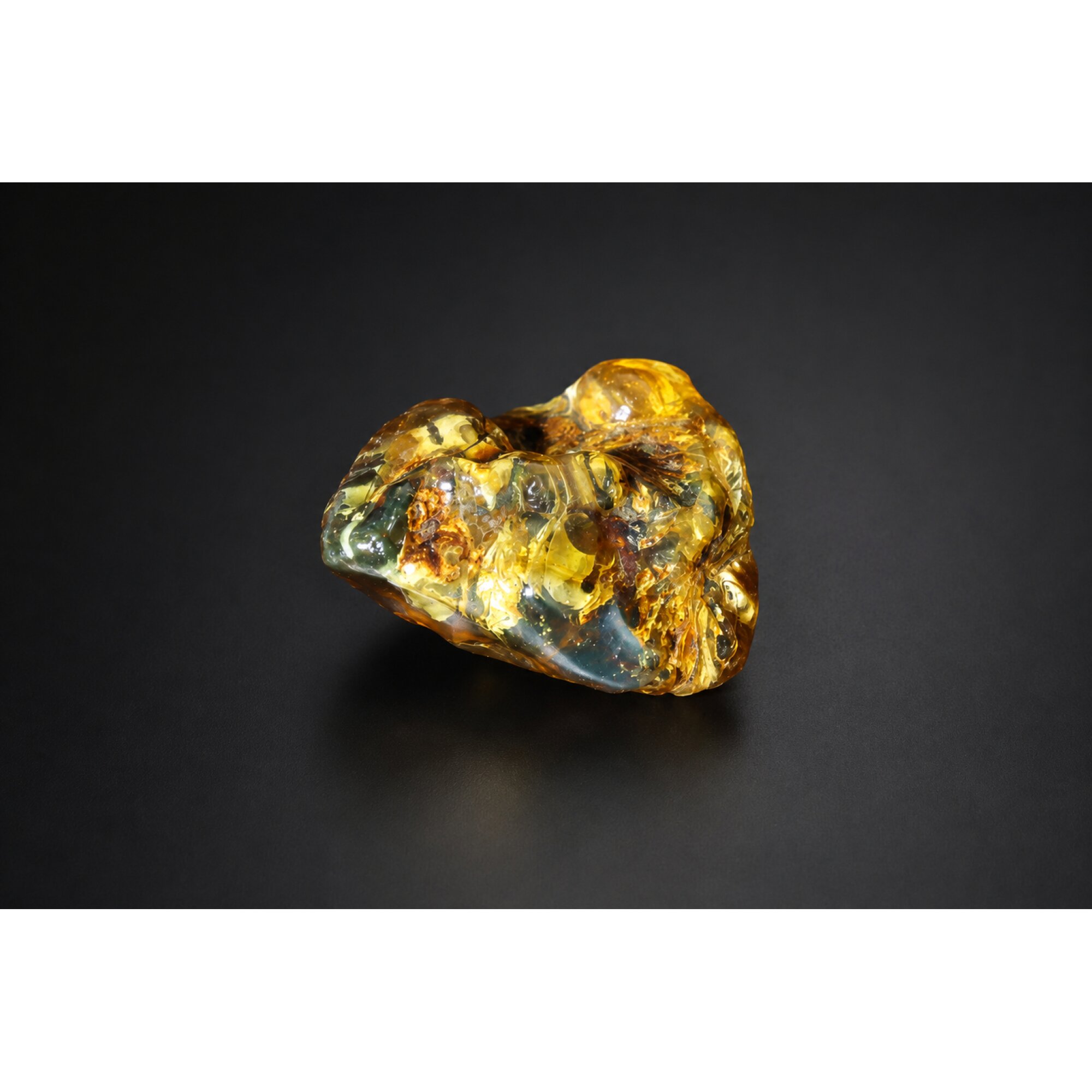 Clear butterscotch blue Natural Dominican Amber rough Specimen 37 mm – photo 2