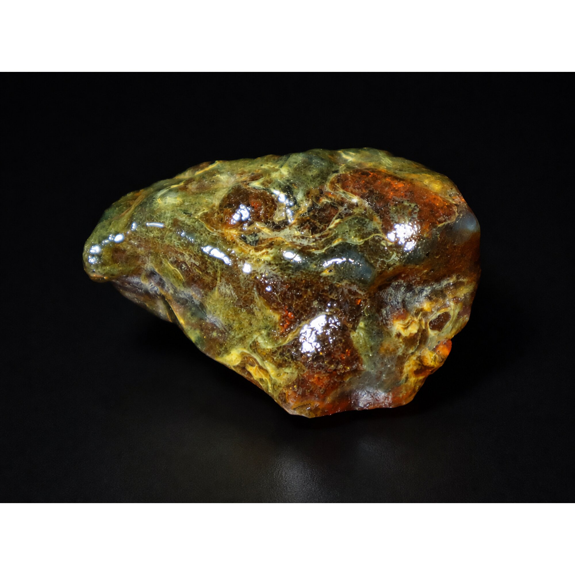 Clear sea blue Natural Dominican Amber rough Specimen 38 mm – photo 9
