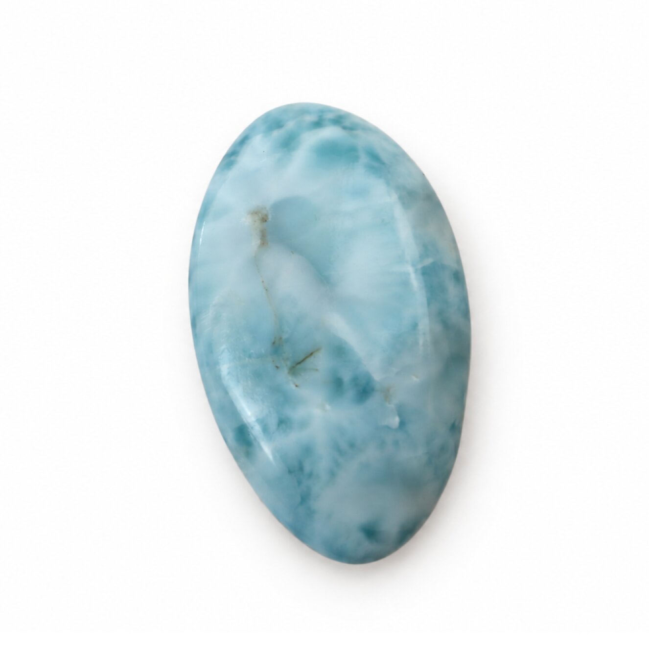 Genuine Sky Blue Larimar Oval Stone 38mm