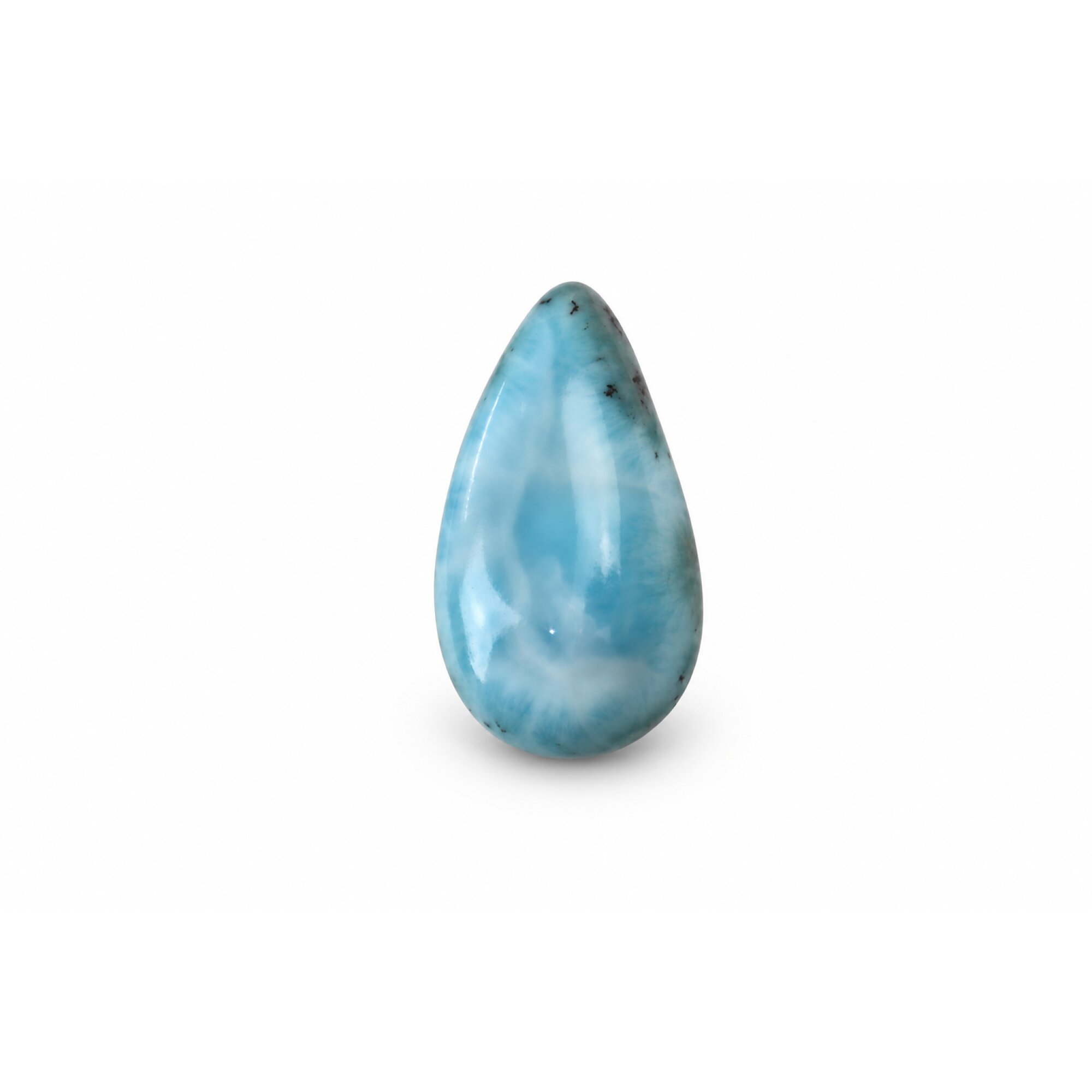 Handcrafted Polished: Natural Dominican Larimar Cabochon 36mm – photo 2