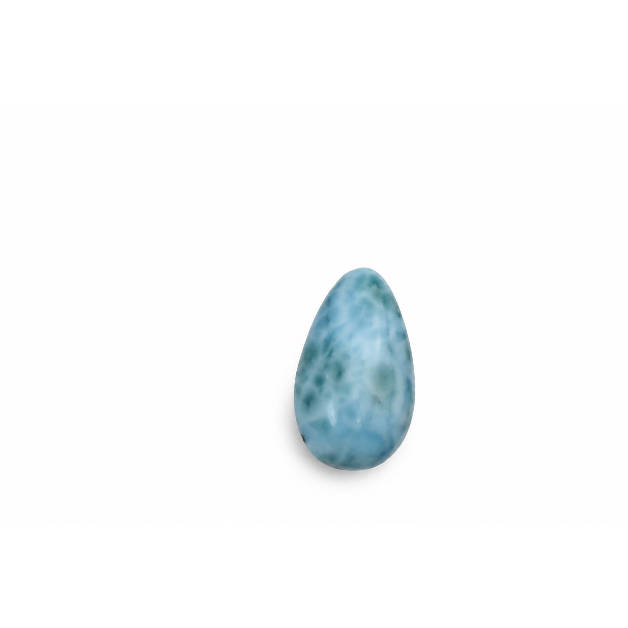 Handcrafted Polished: Natural Dominican Larimar Cabochon 30mm – photo 2