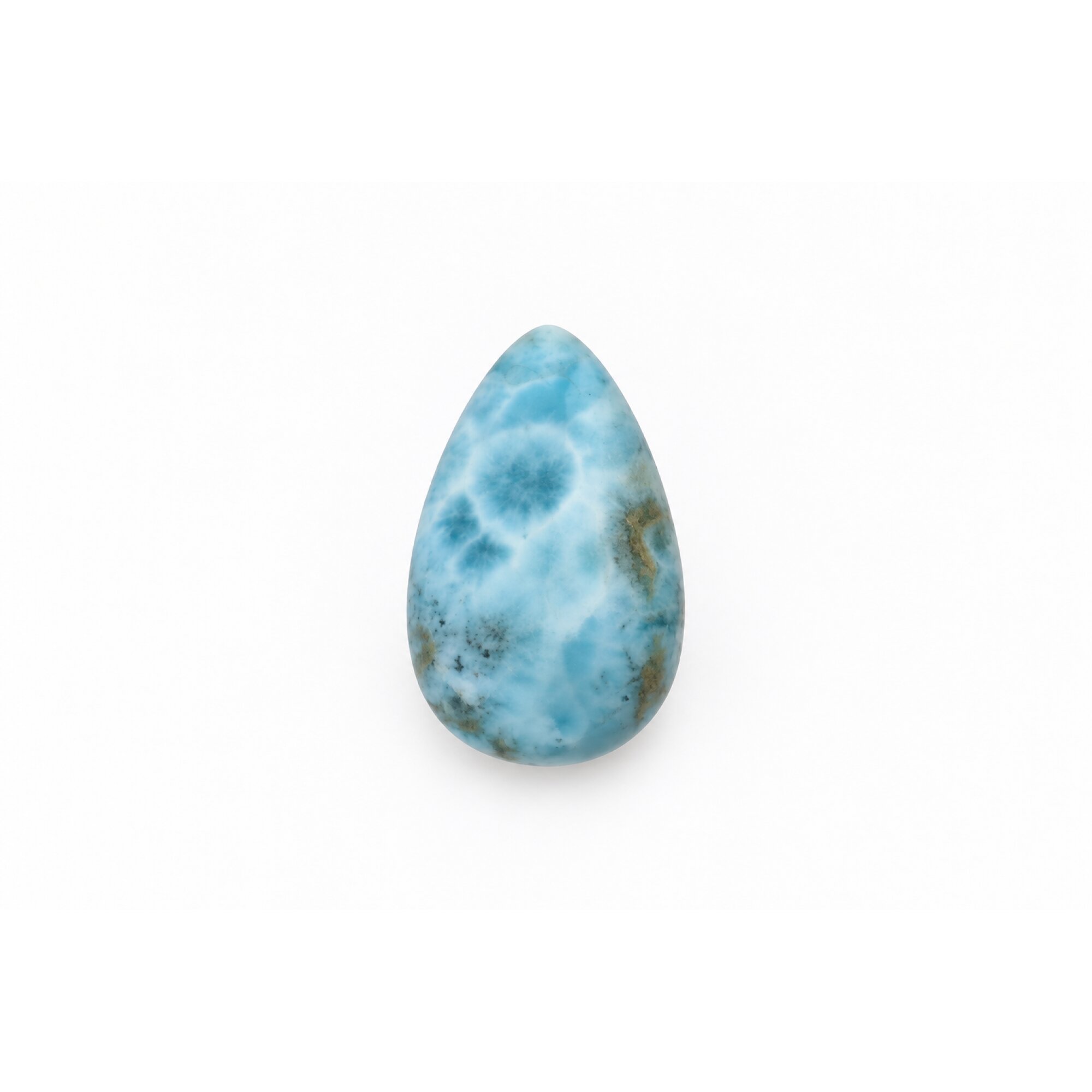 Handcrafted Polished: Natural Dominican Larimar Cabochon 24mm – photo 4