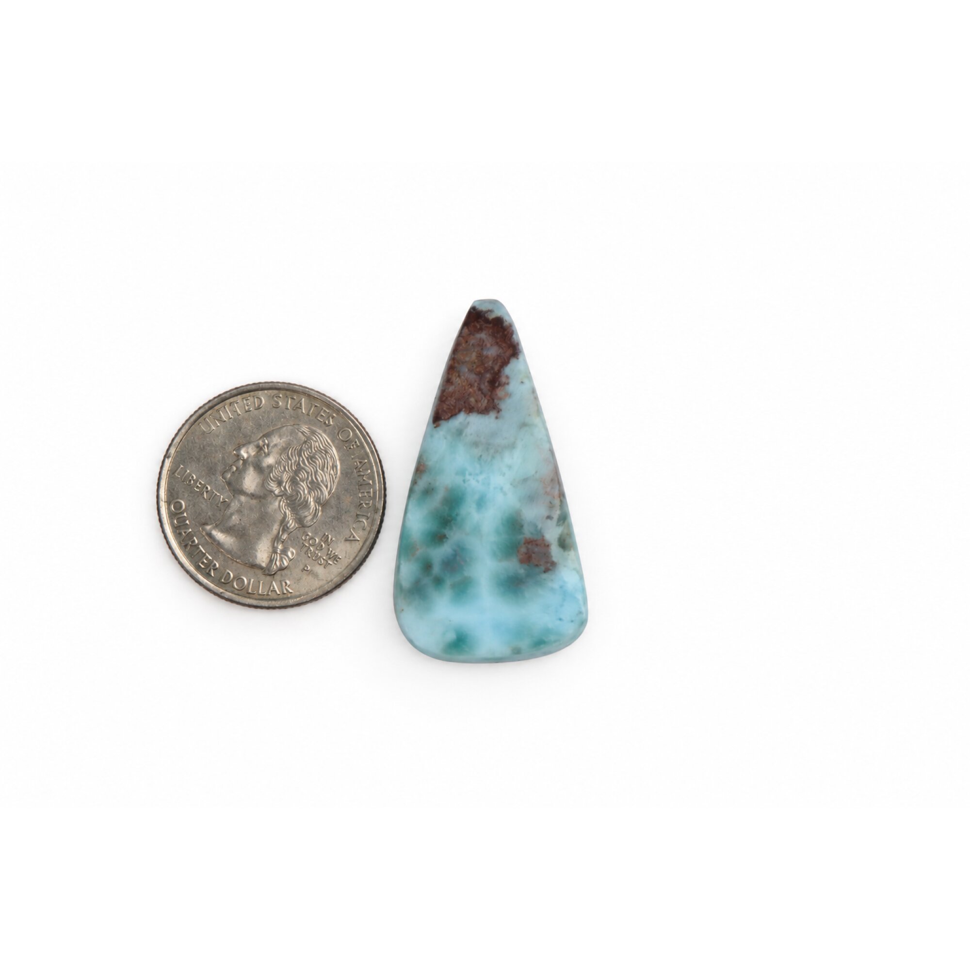 Expertly Crafted sky blue larimar Polished 37mm – photo 2
