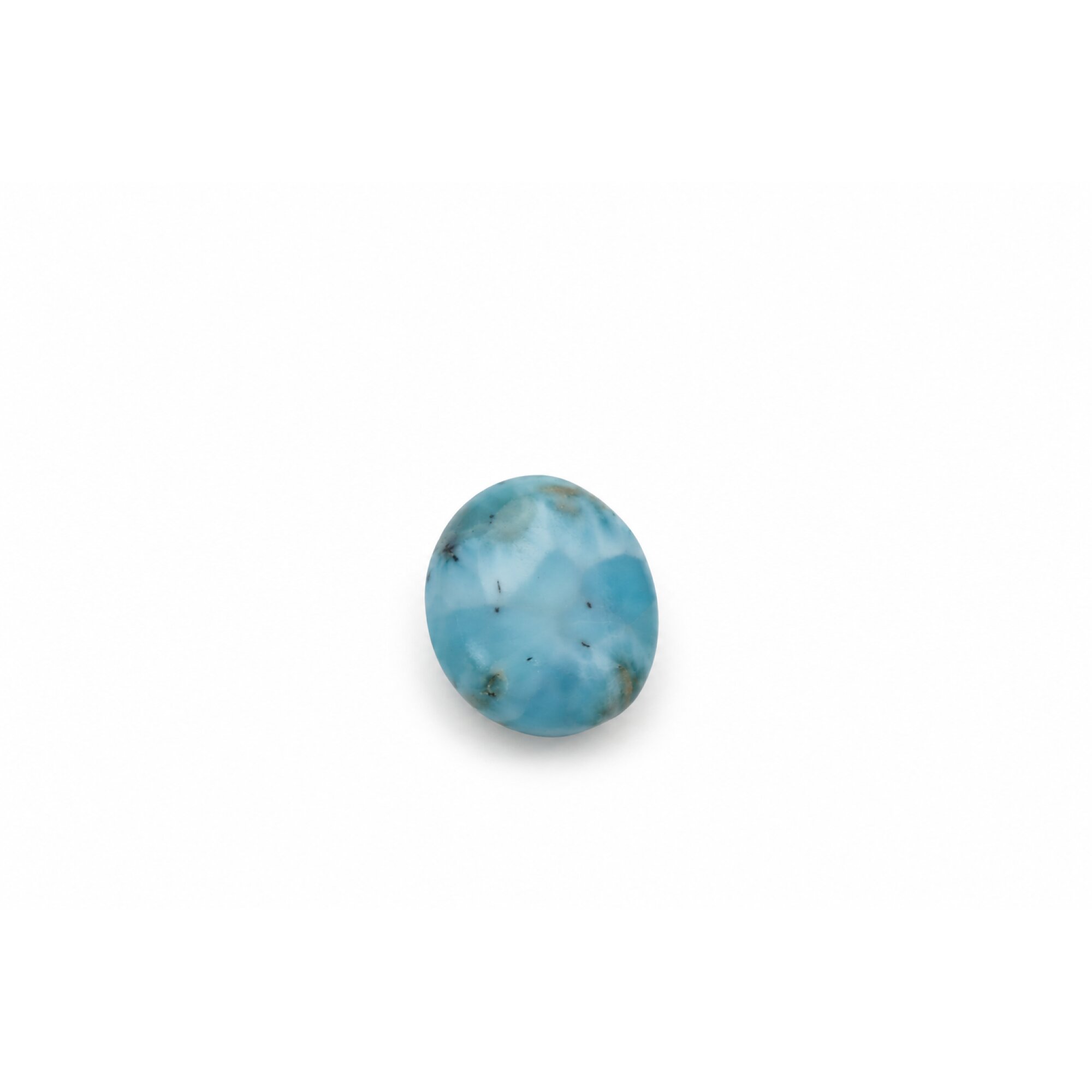 Genuine Handcrafted ocean blue larimar Polished 18mm – photo 2