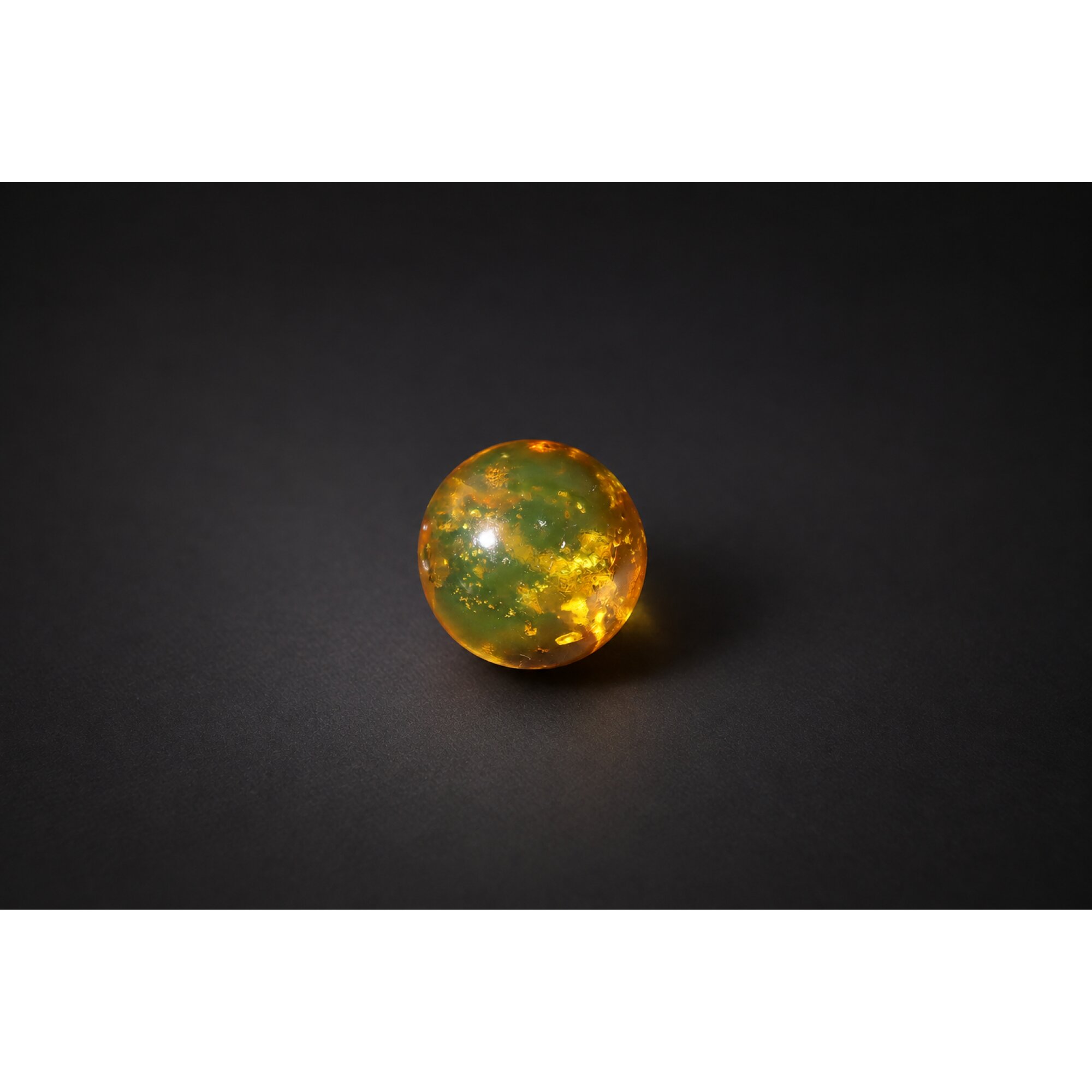 Pure natural orange green Dominican amber spheres/ball 22.5mm – photo 2
