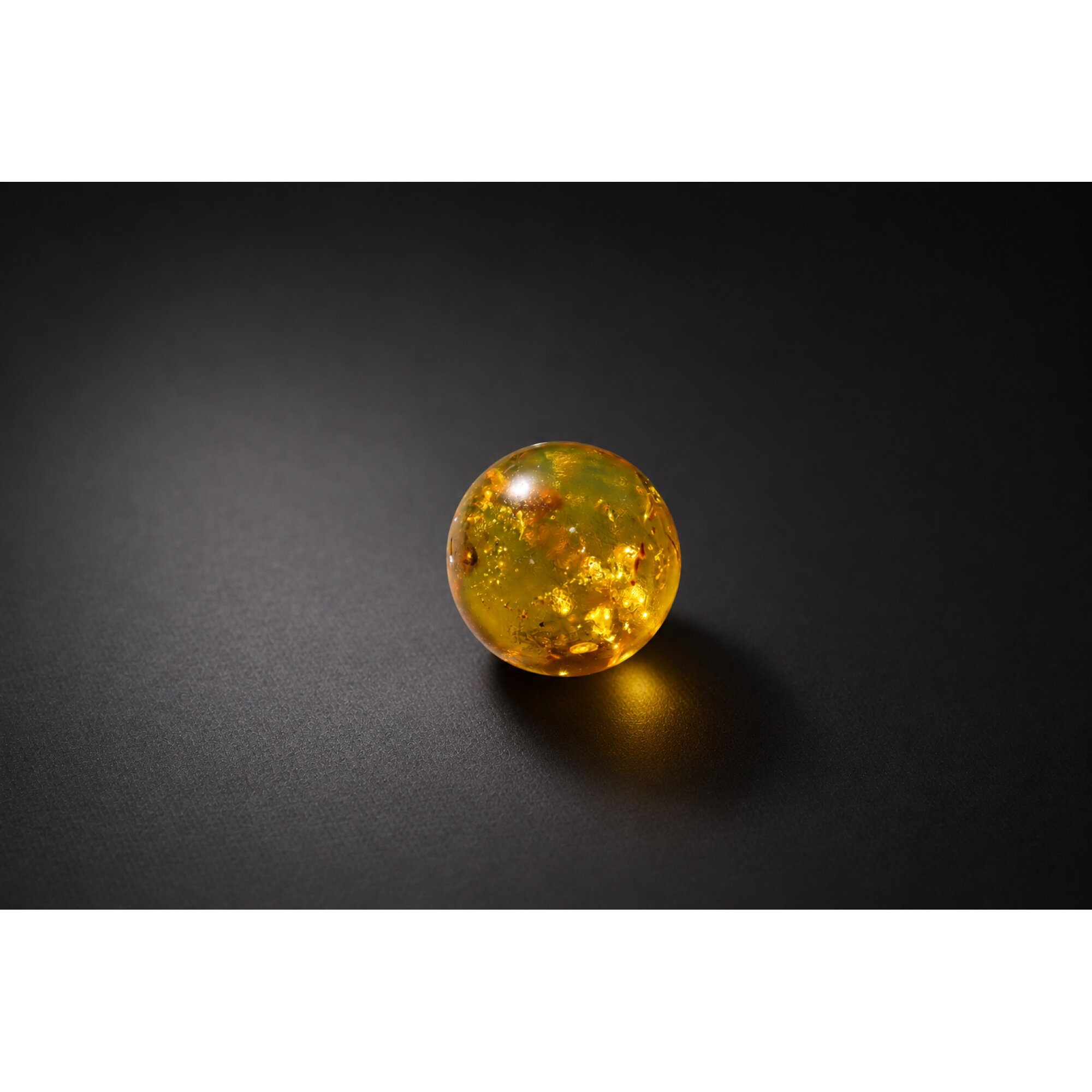 Pure natural orange green Dominican amber spheres/ball 22.5mm – photo 6