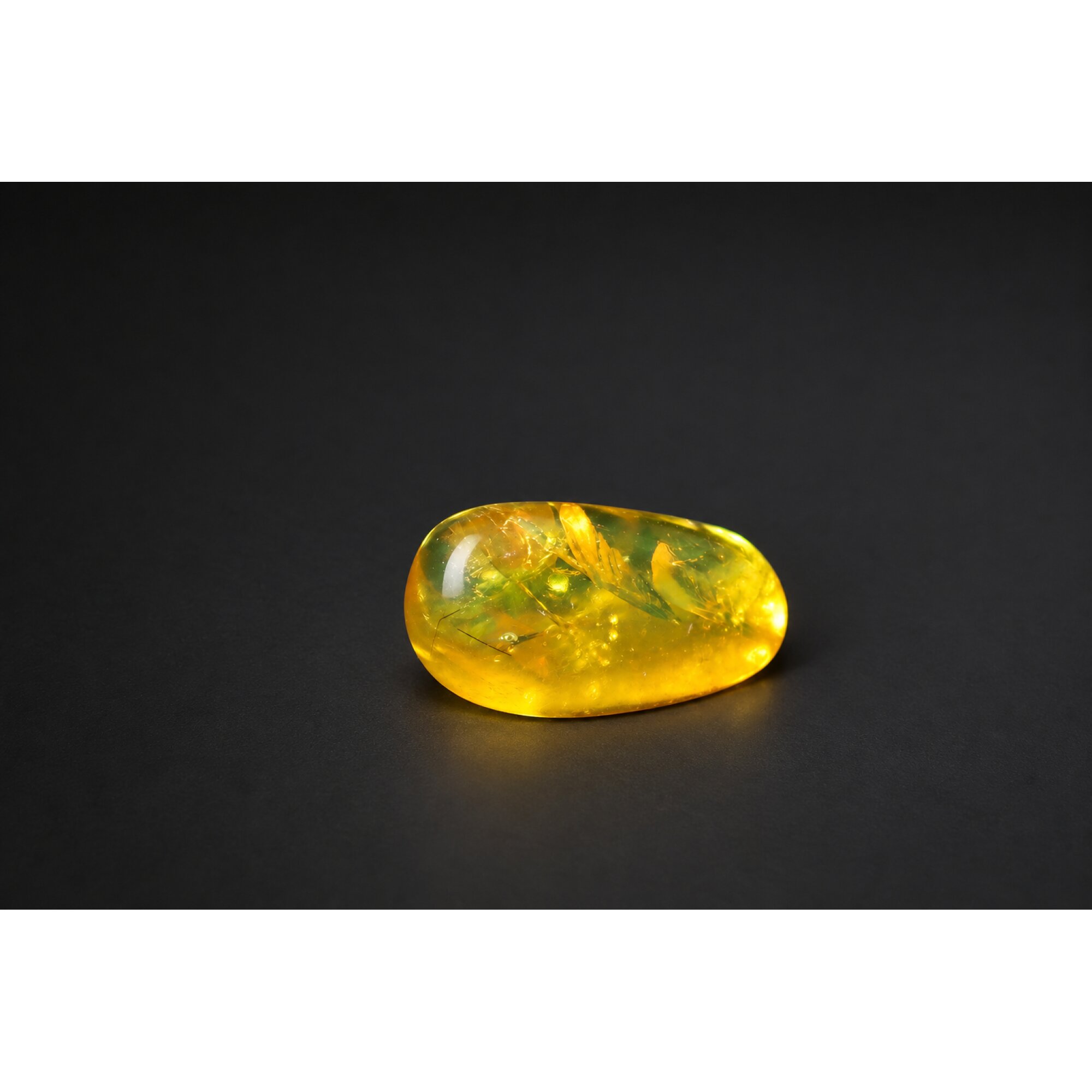 Real yellow Dominican amber Beetle stone 33mm – photo 12