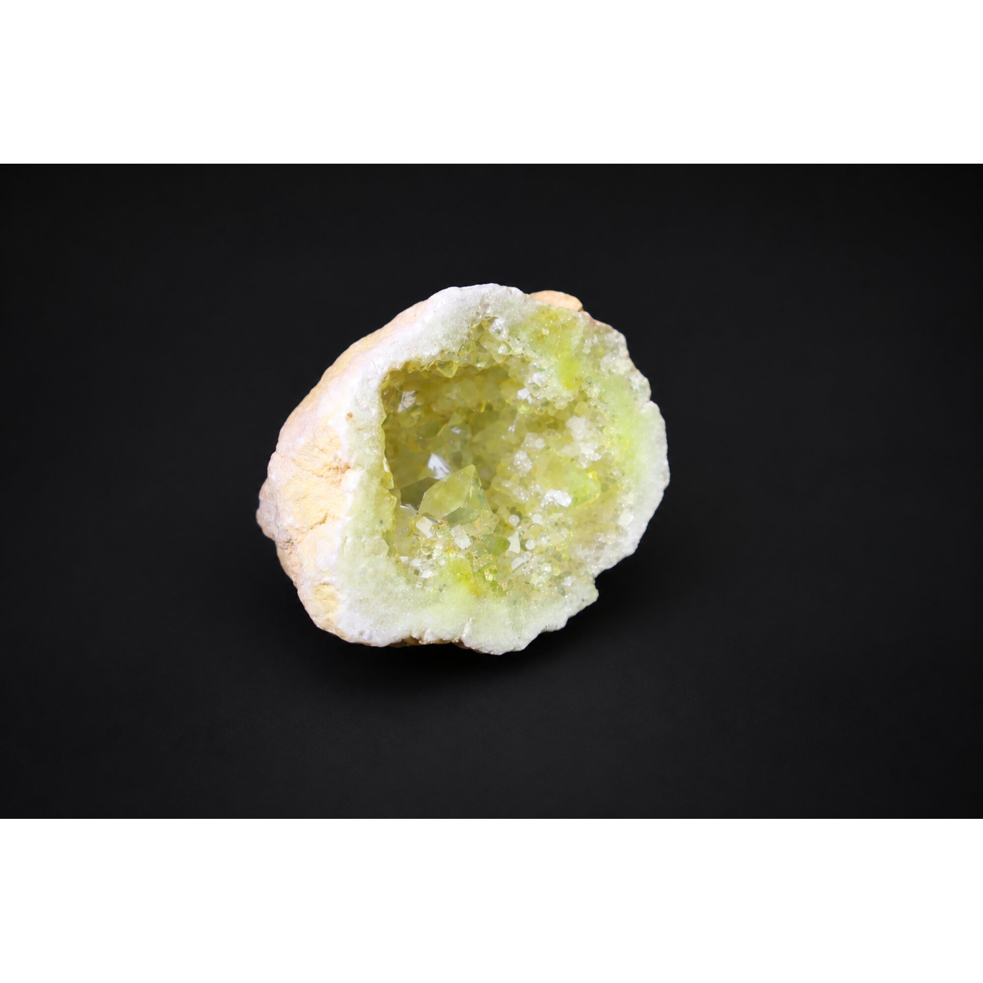Genuine yellow citrine druzy raw specimen 43mm – photo 5