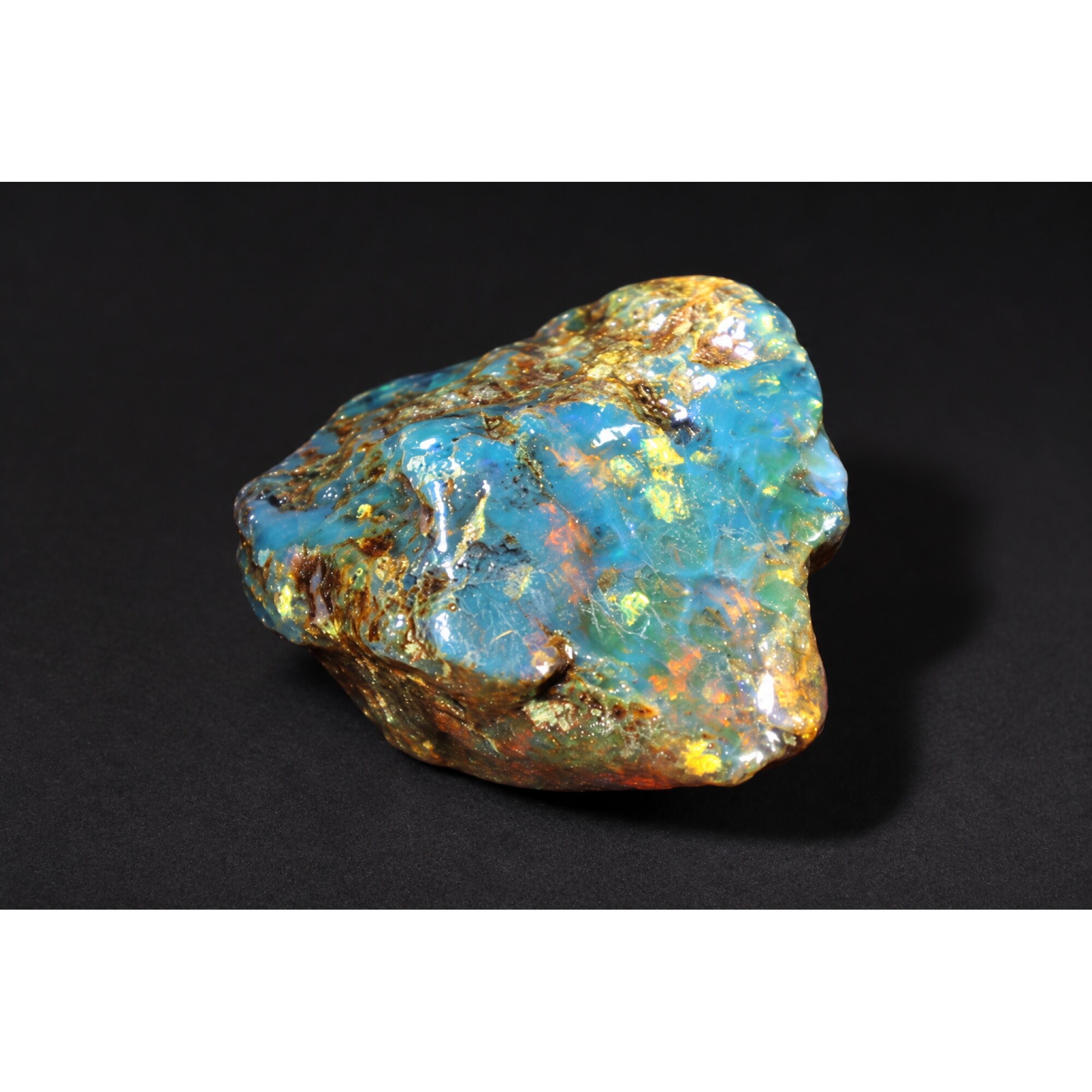 Natural sky blue rough specimen Dominican amber 40mm – photo 3
