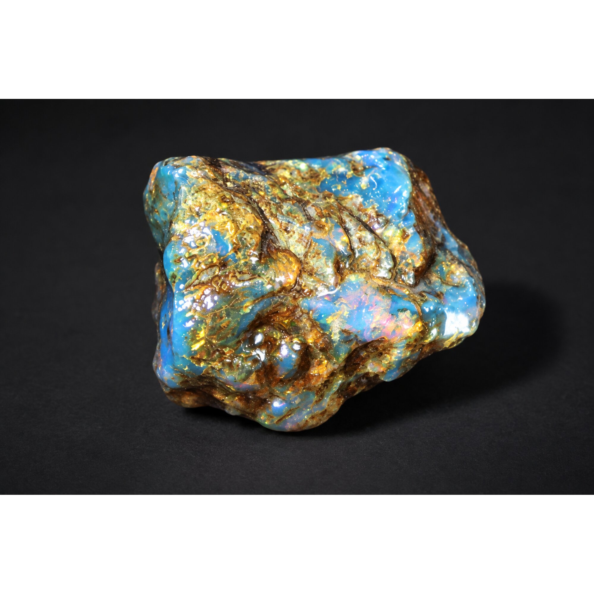 Natural sky blue rough specimen Dominican amber 40mm – photo 4