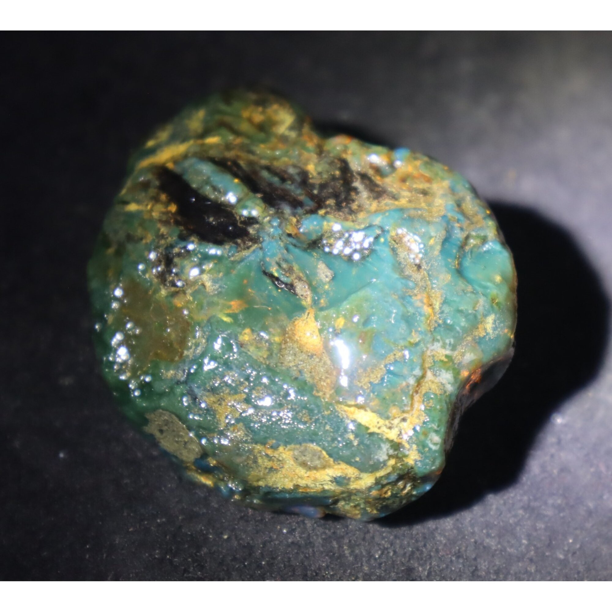 Authentic green blue rough specimen Dominican amber 55mm – photo 15