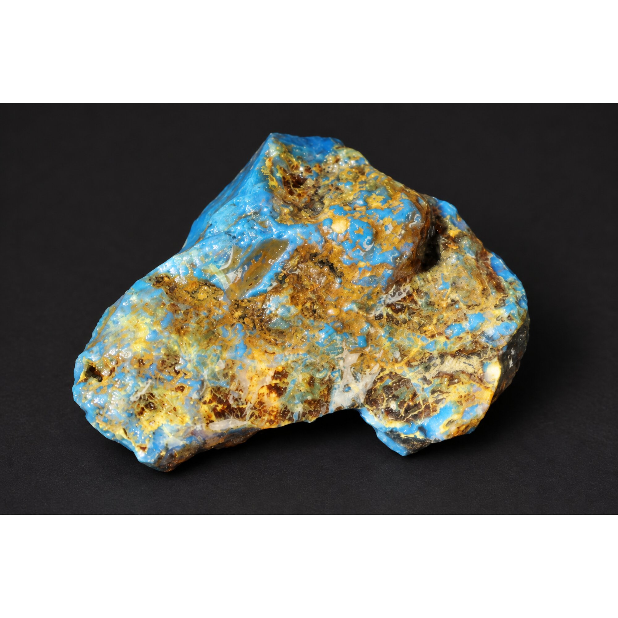 Authentic sky blue rough specimen Dominican amber 44mm – photo 5