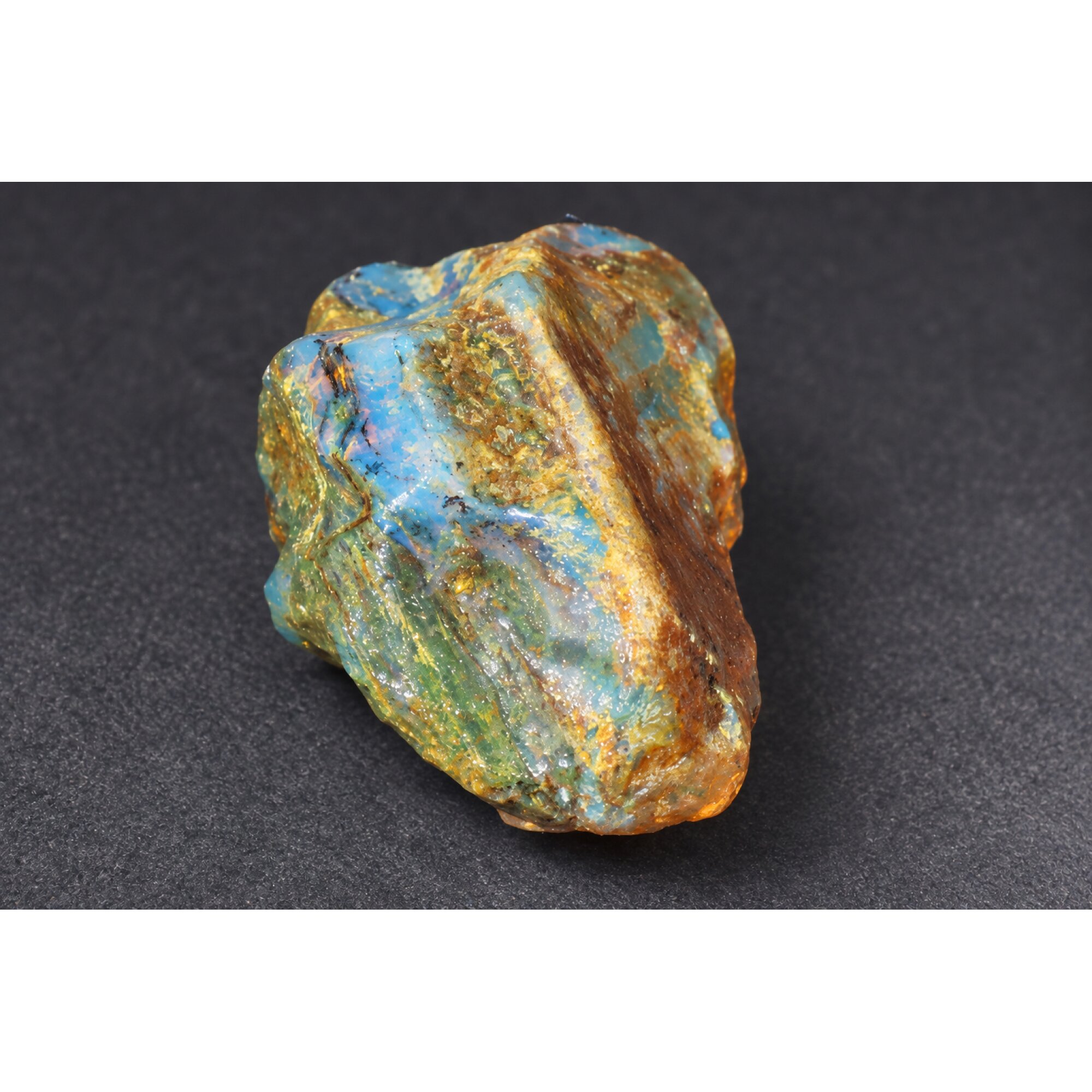 Authentic sky blue rough specimen Dominican amber 30mm – photo 5